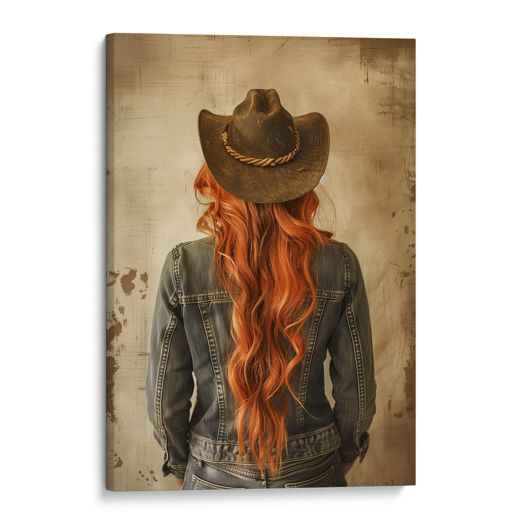Red Hair Cowgirl No3 Canvas Print