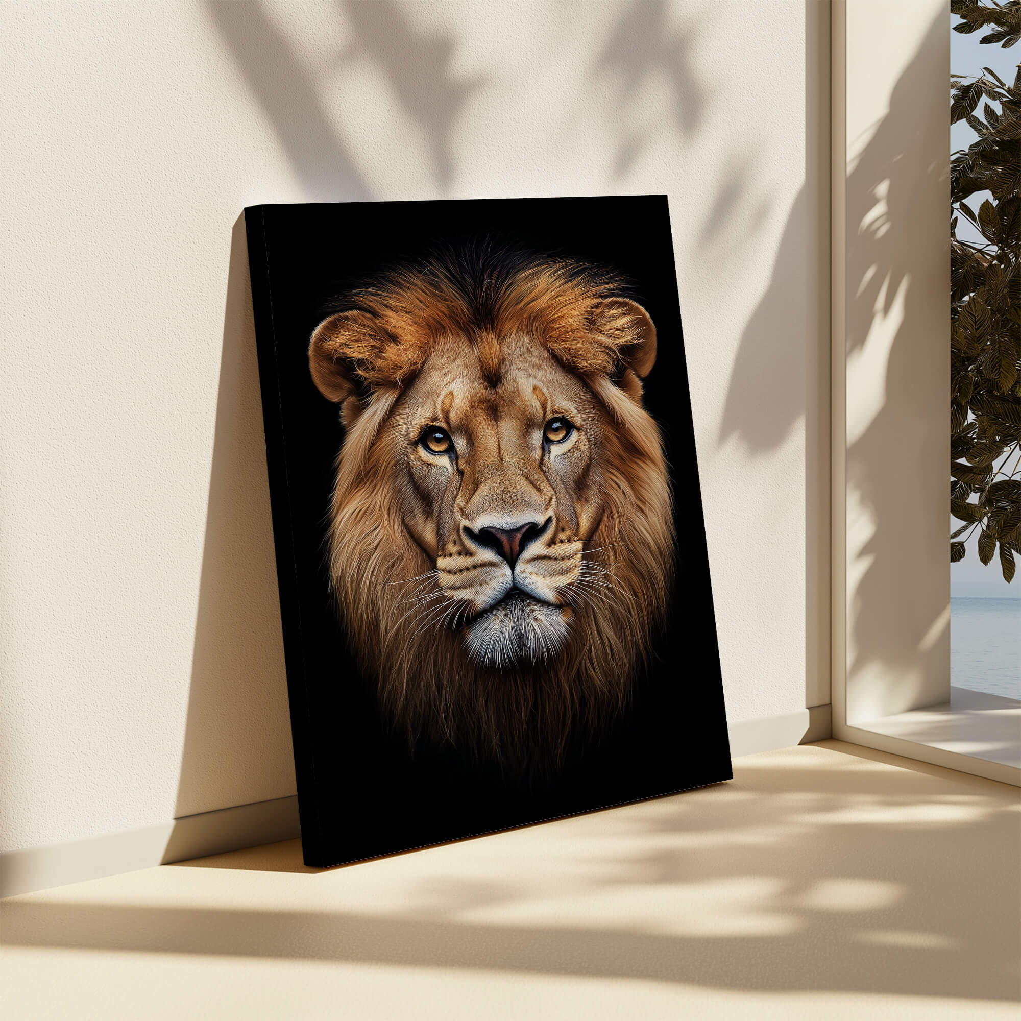 Regal Lion Face Canvas Print Canvas Art Wildfrog Art