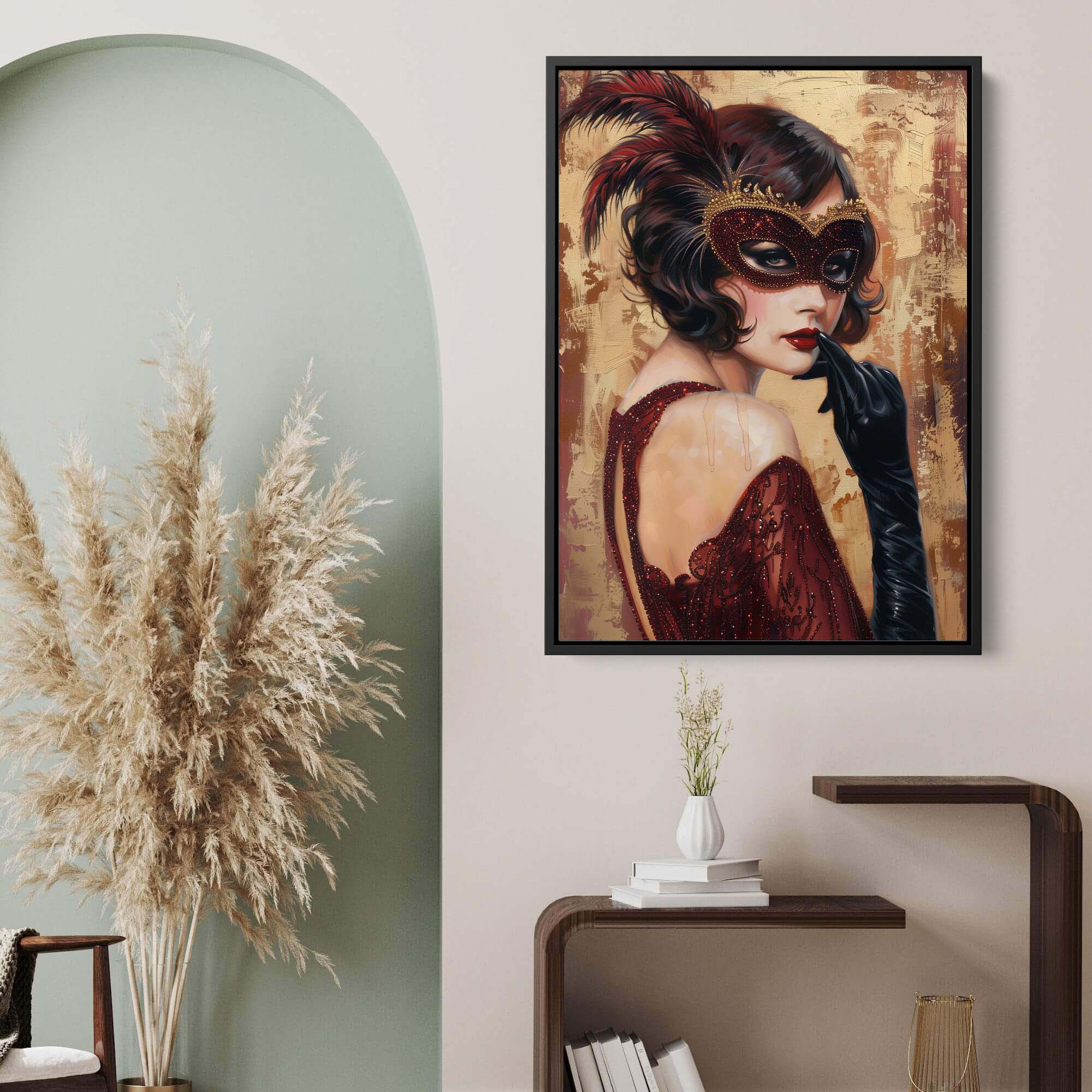 Red Mask Canvas Print