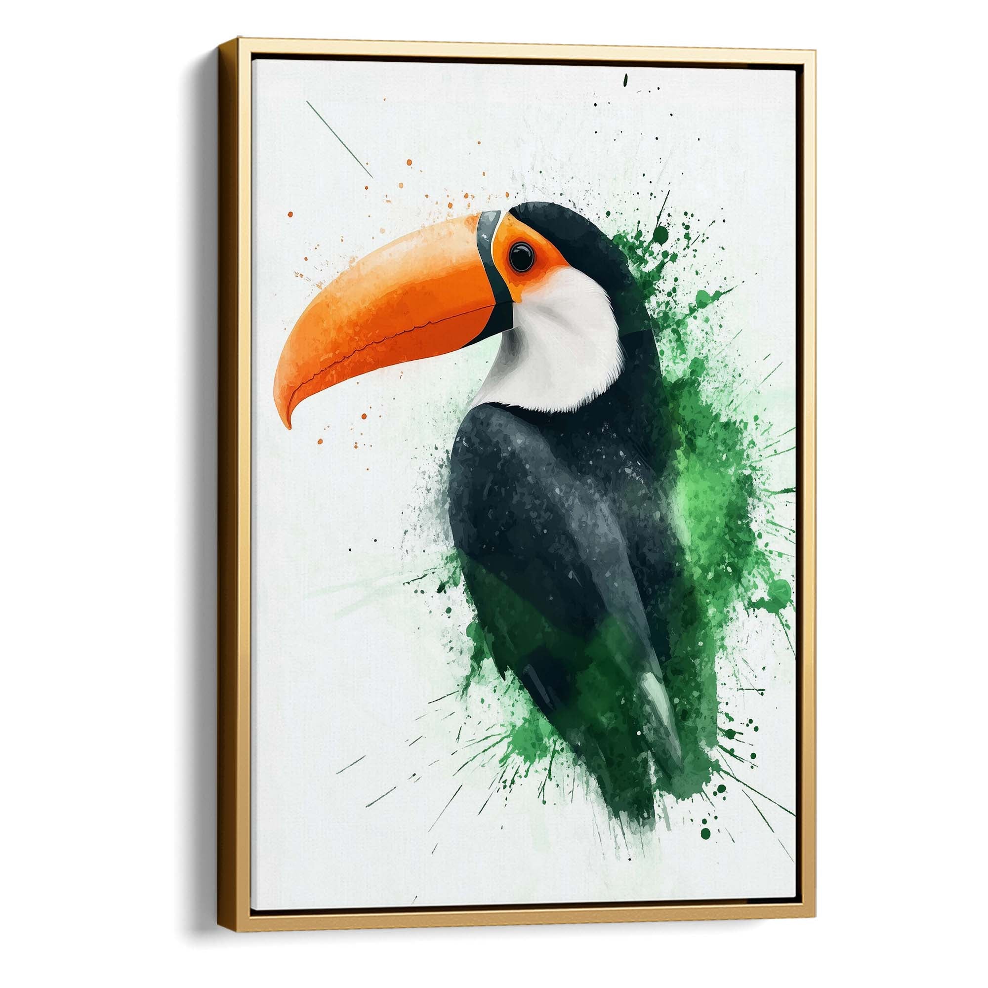 Splashed Toucan Canvas Print