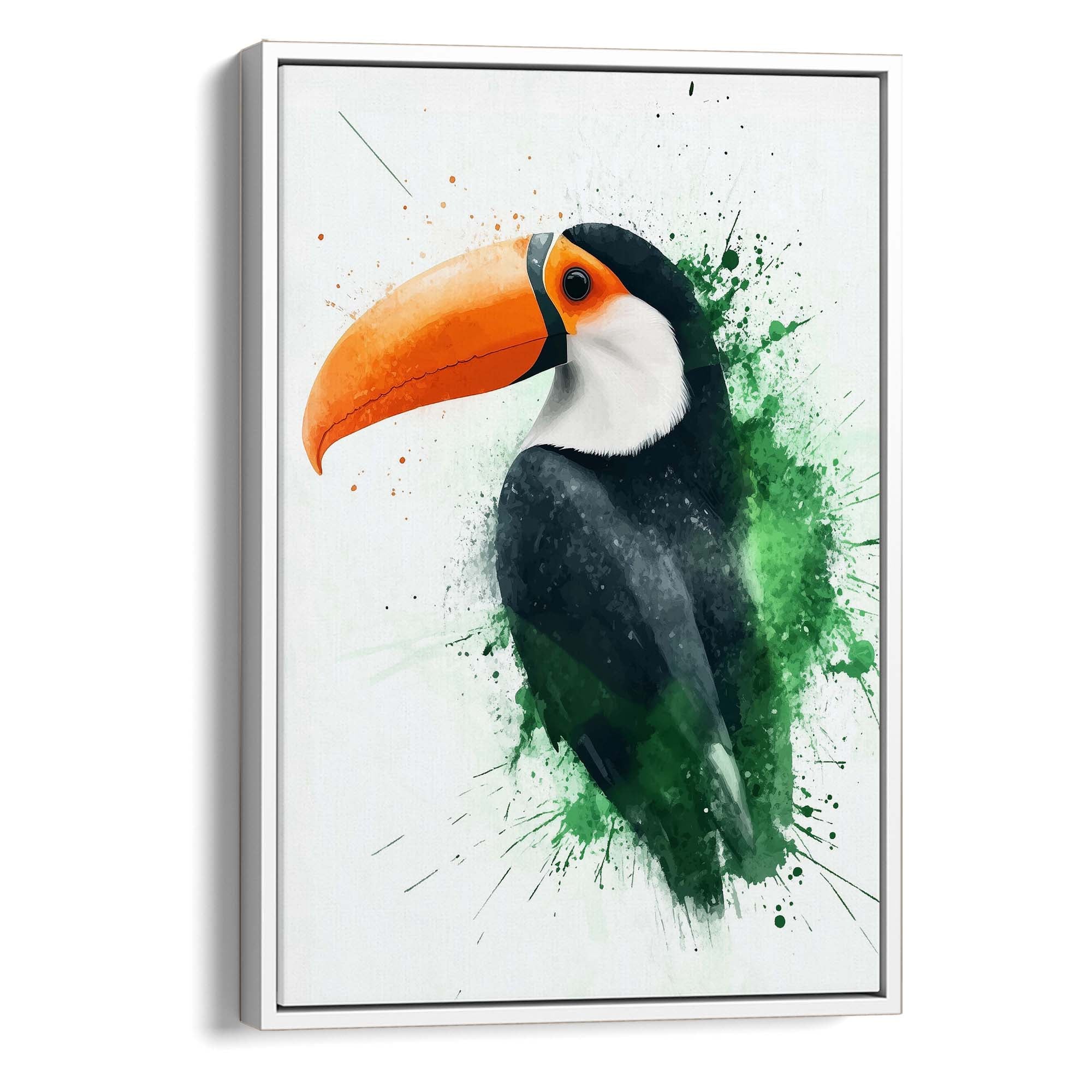 Splashed Toucan Canvas Print