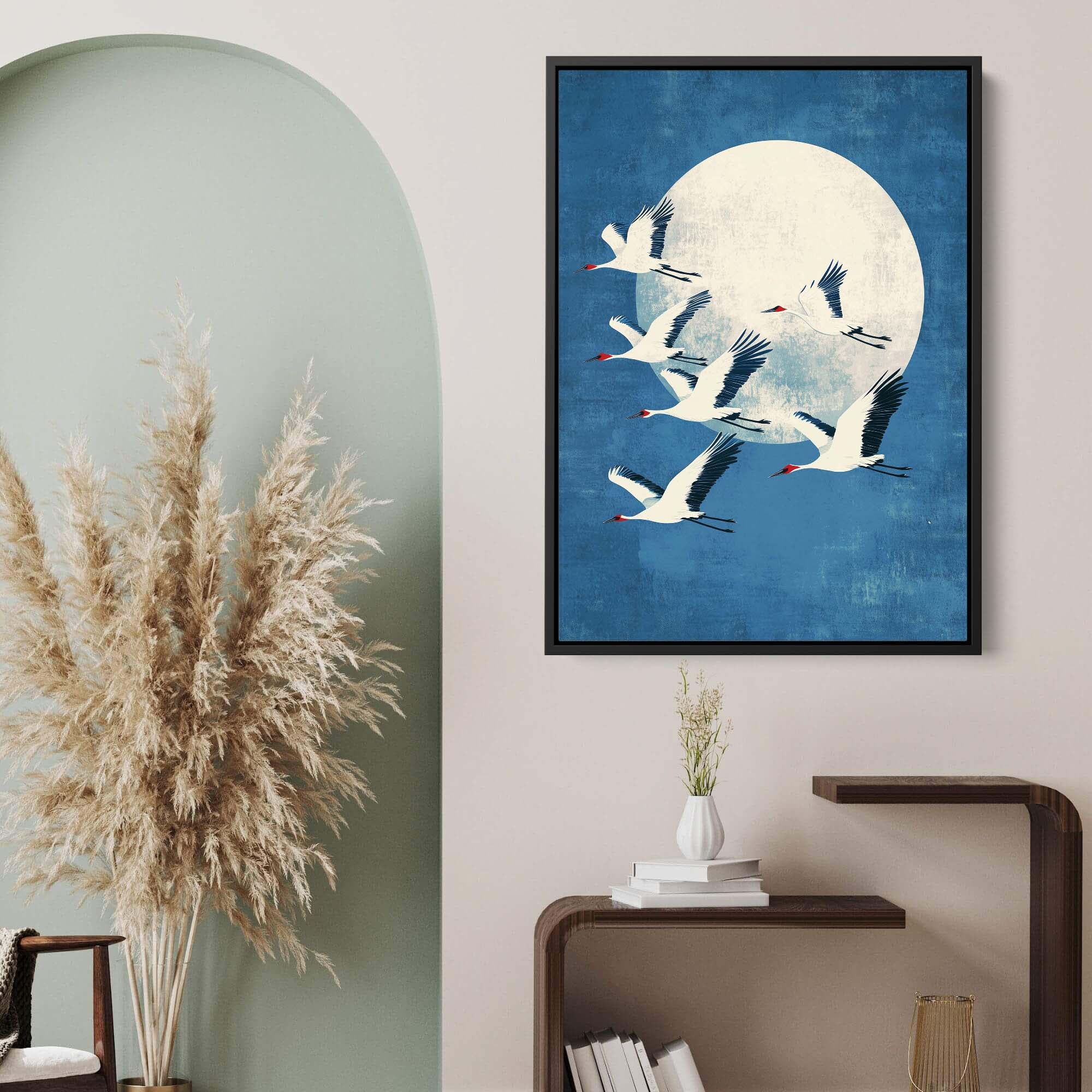 Twilight Cranes Canvas Print
