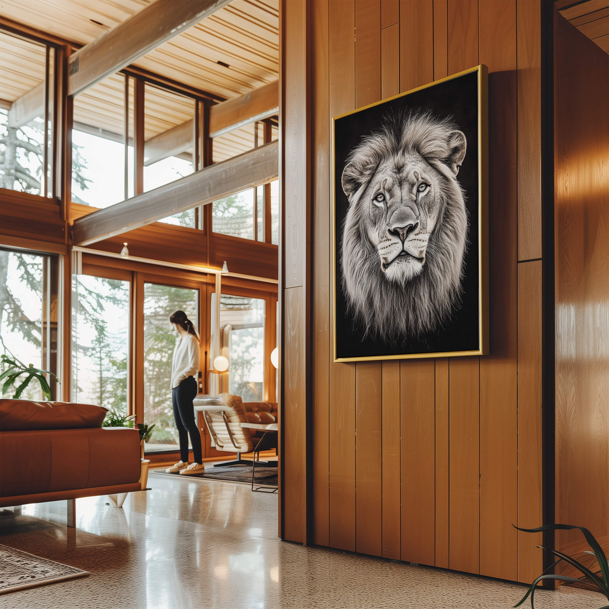 White Lion Portrait Canvas Print Canvas Art Wildfrog Art