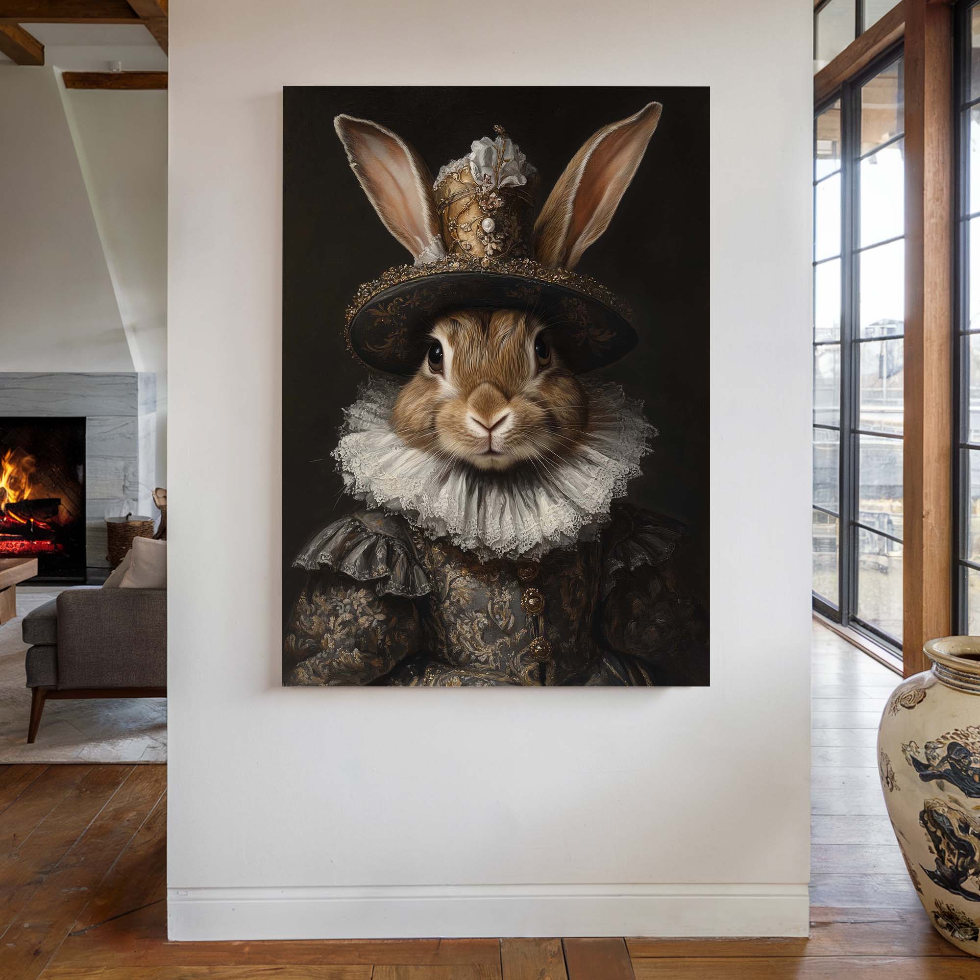 Baroque Bunny Canvas Print Canvas Art Wildfrog Art