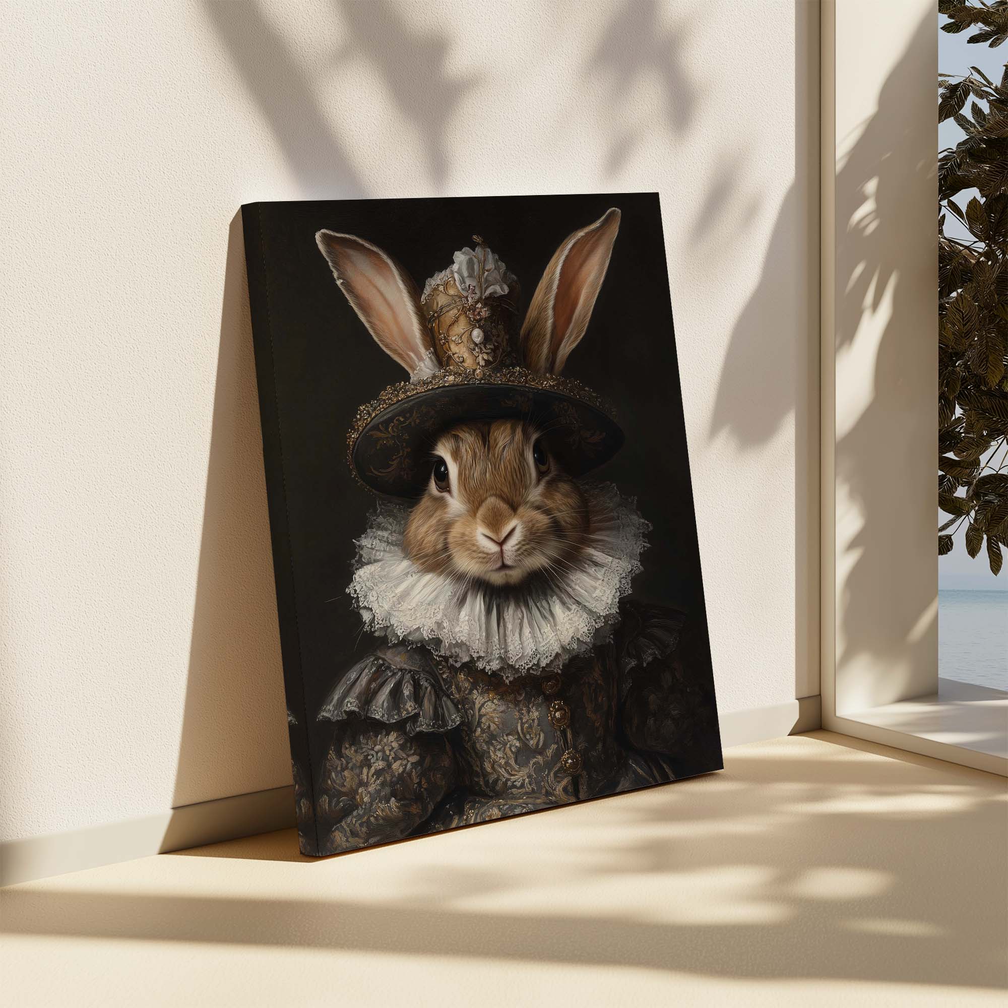 Baroque Bunny Canvas Print Canvas Art Wildfrog Art