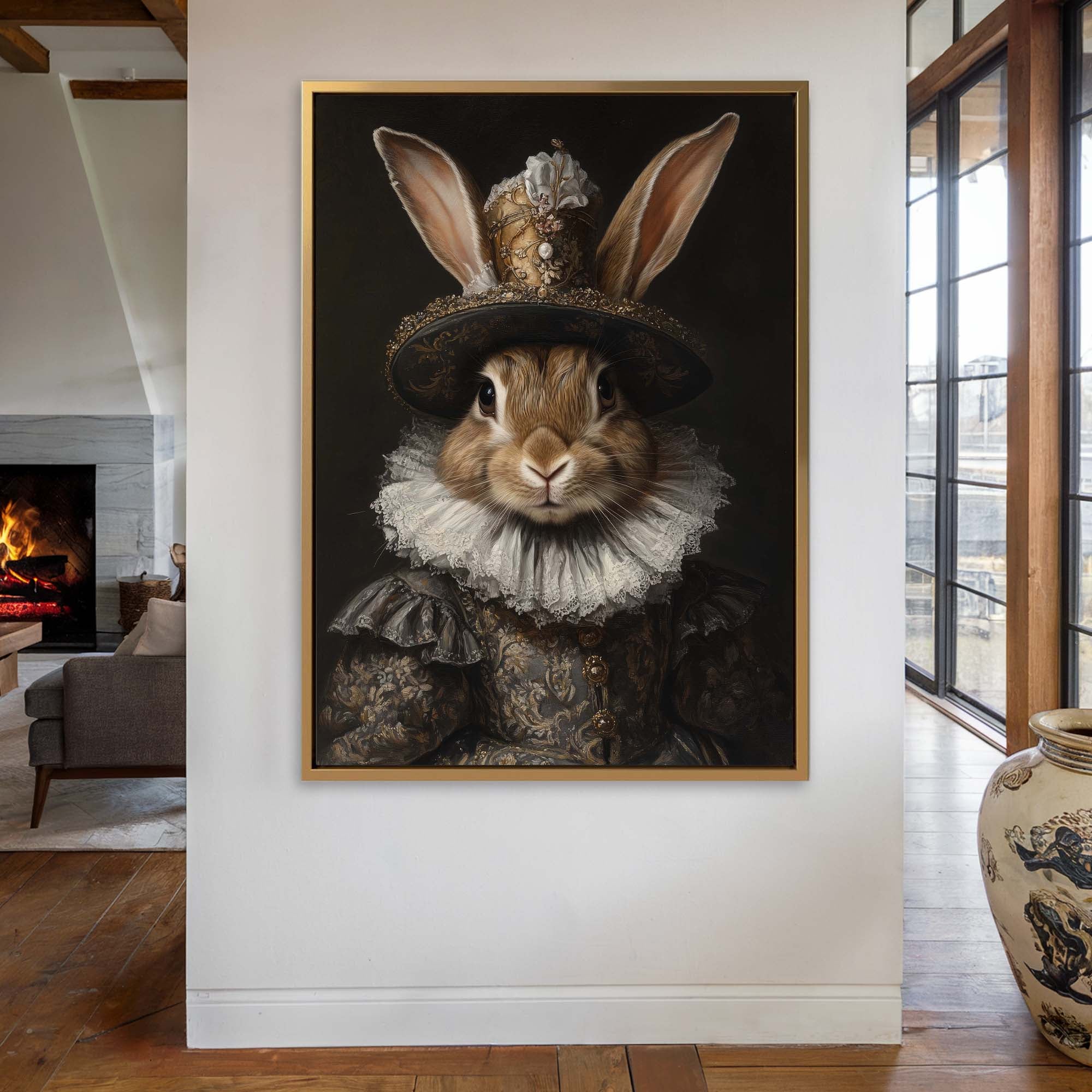 Baroque Bunny Canvas Print Canvas Art Wildfrog Art