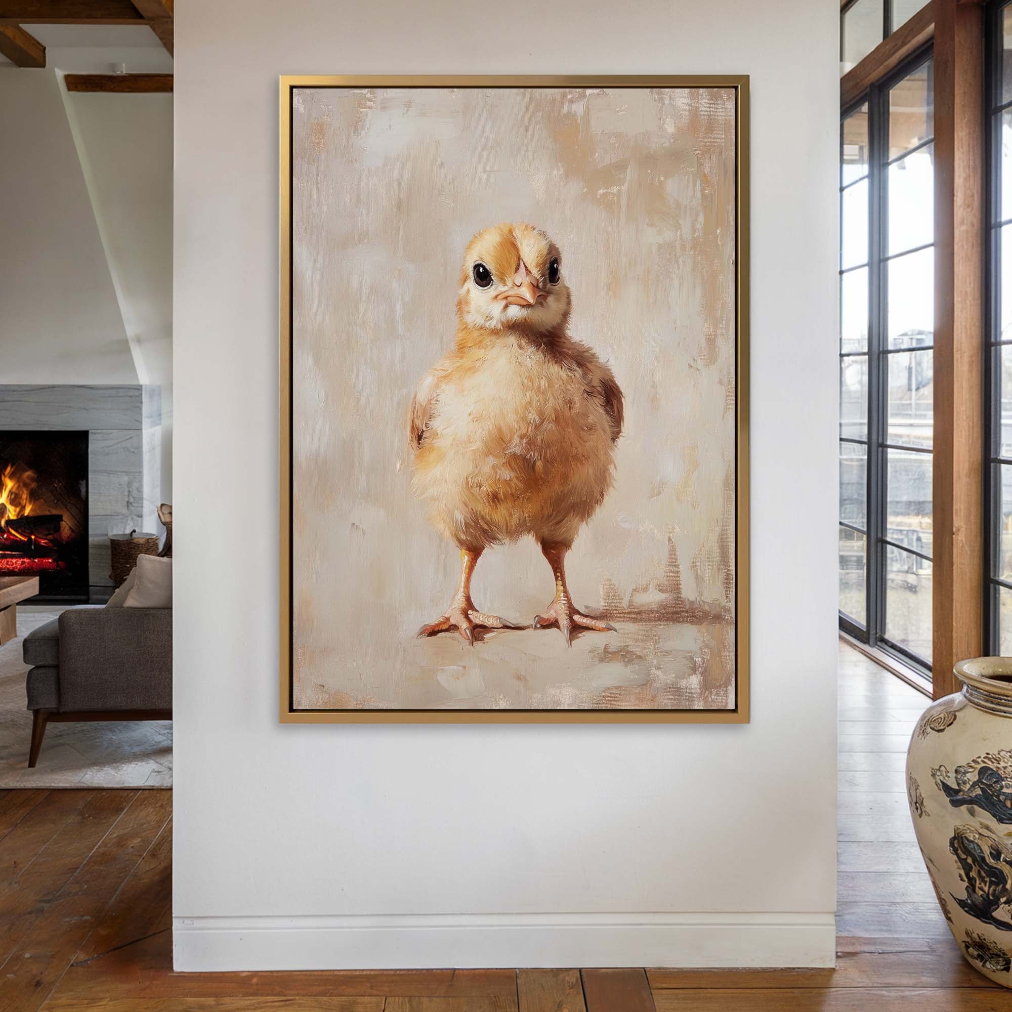 Fluffy Chick Canvas Print