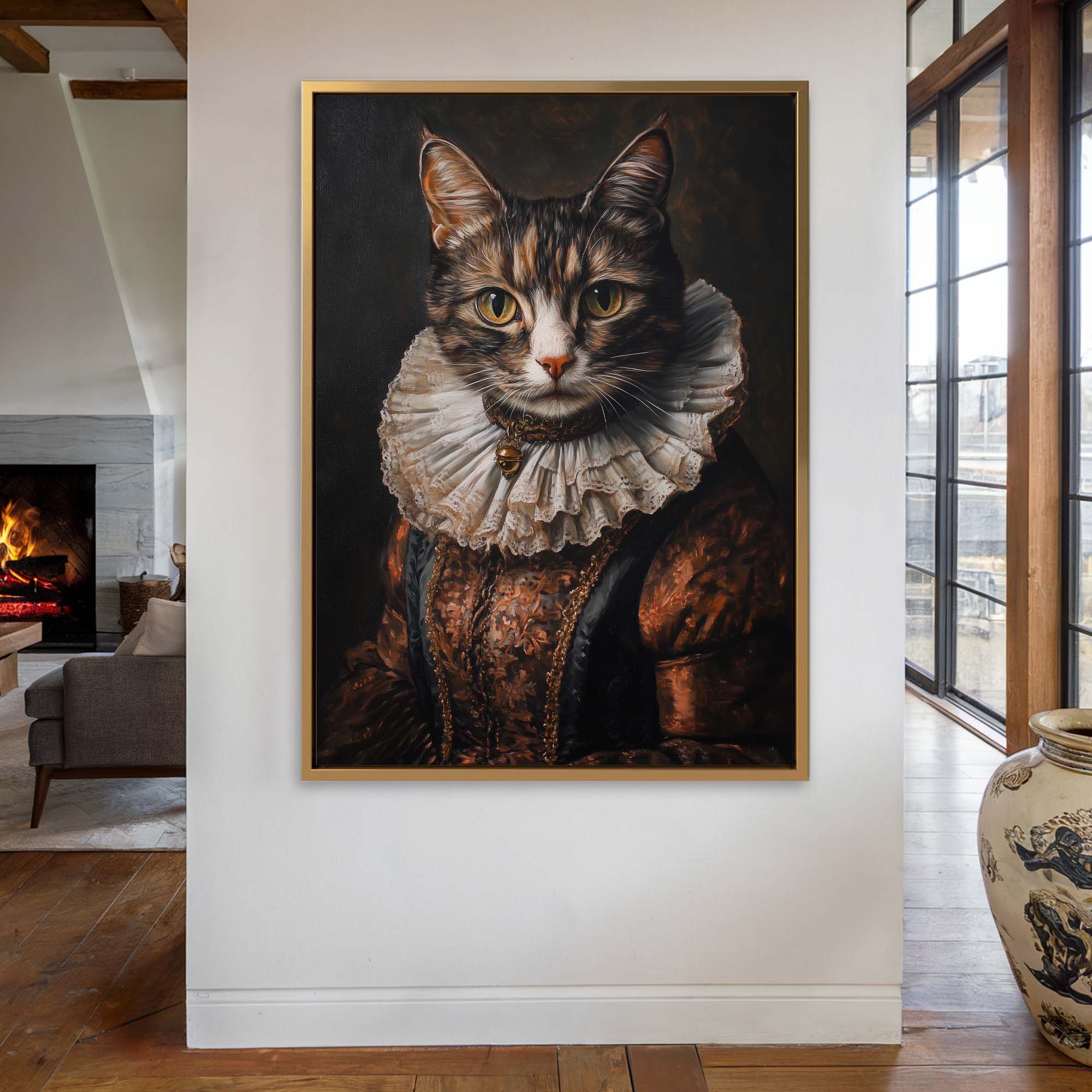 Baroque Cat Canvas Print Canvas Art Wildfrog Art