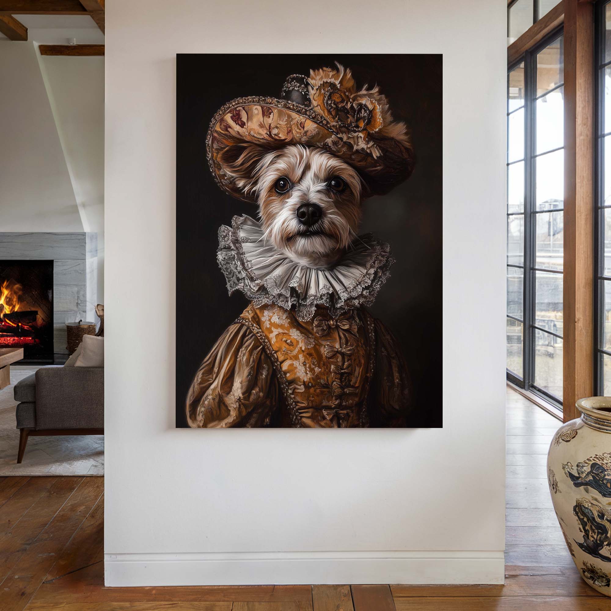 Baroque Dog No1 Canvas Print Canvas Art Wildfrog Art