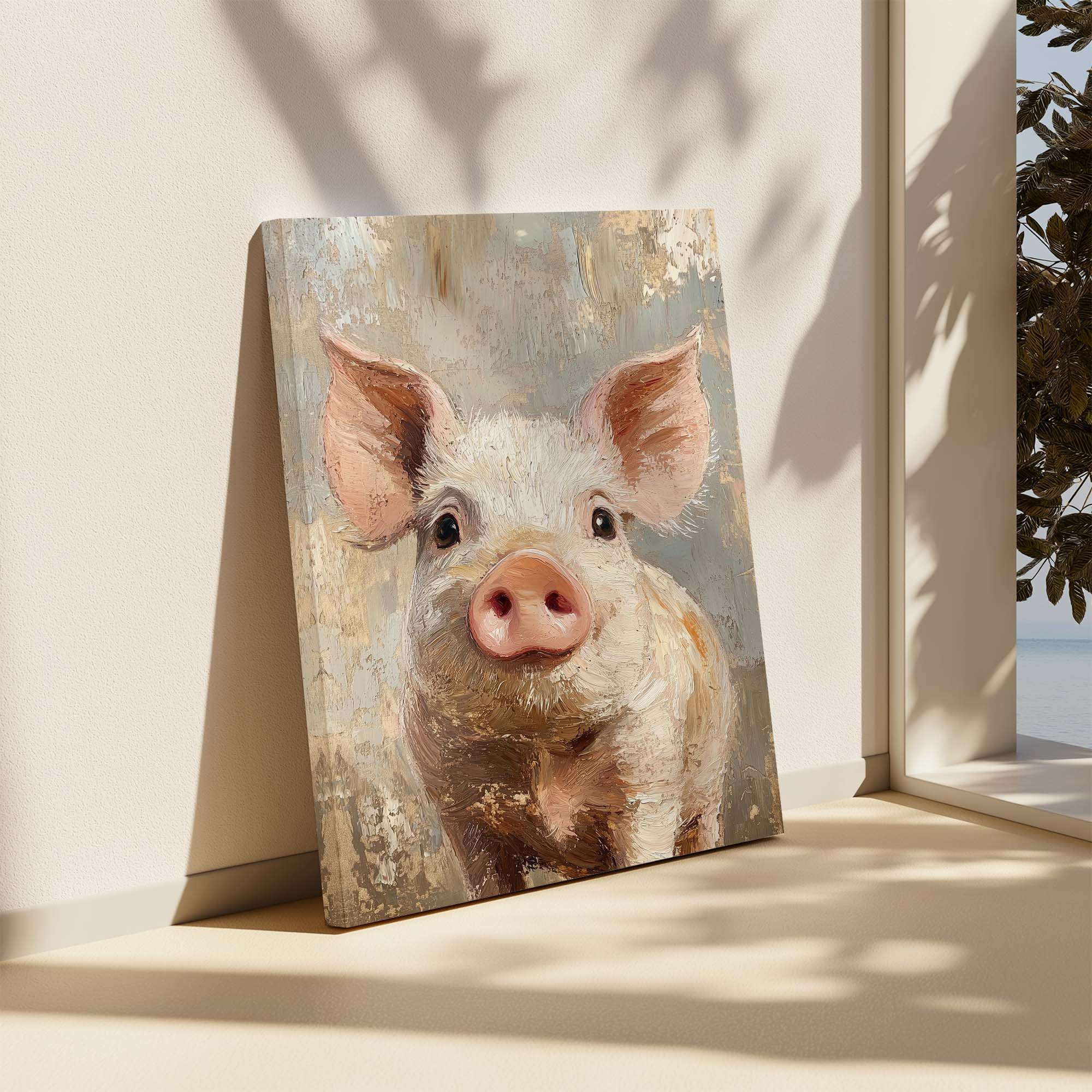 Playful Piglet Canvas Print