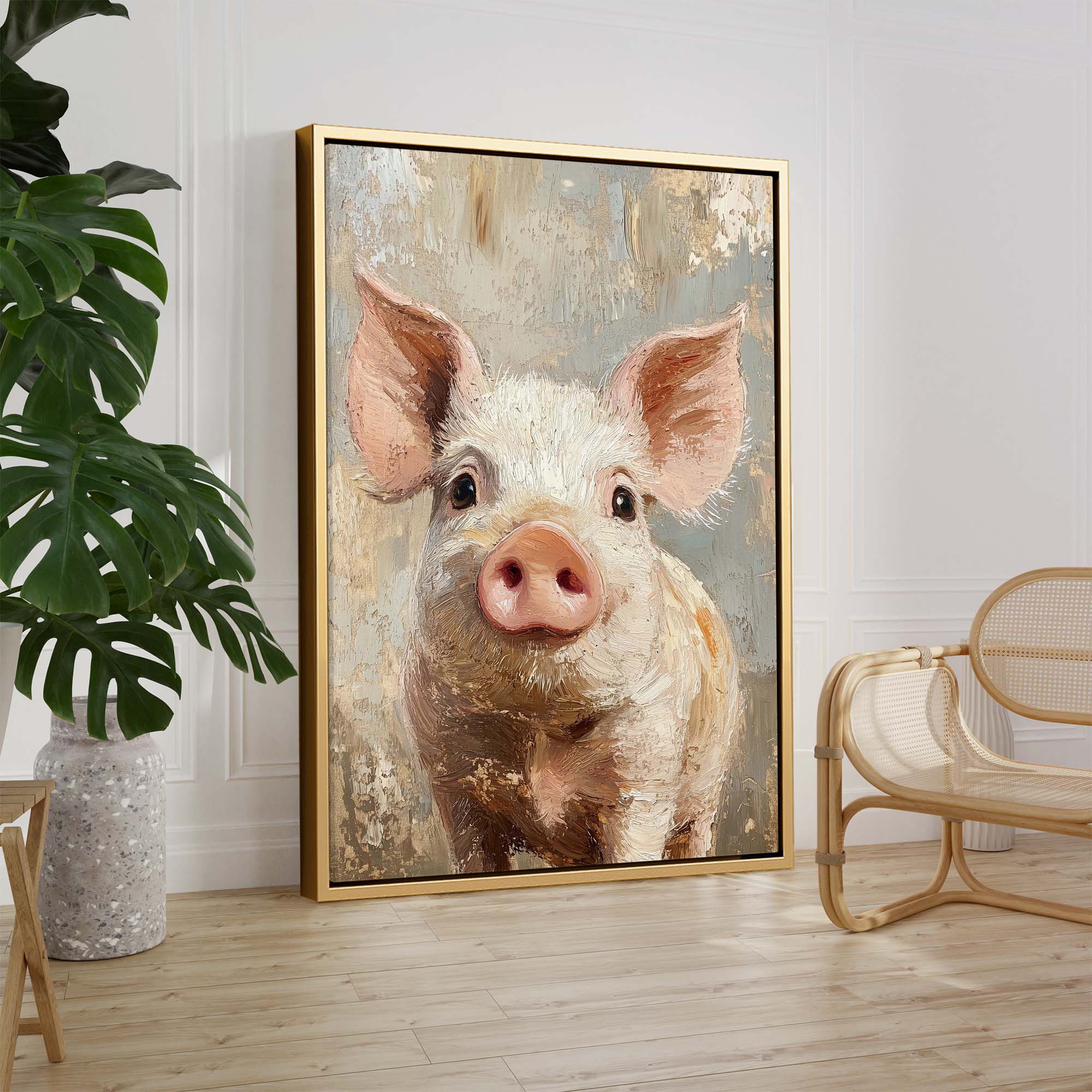 Playful Piglet Canvas Print