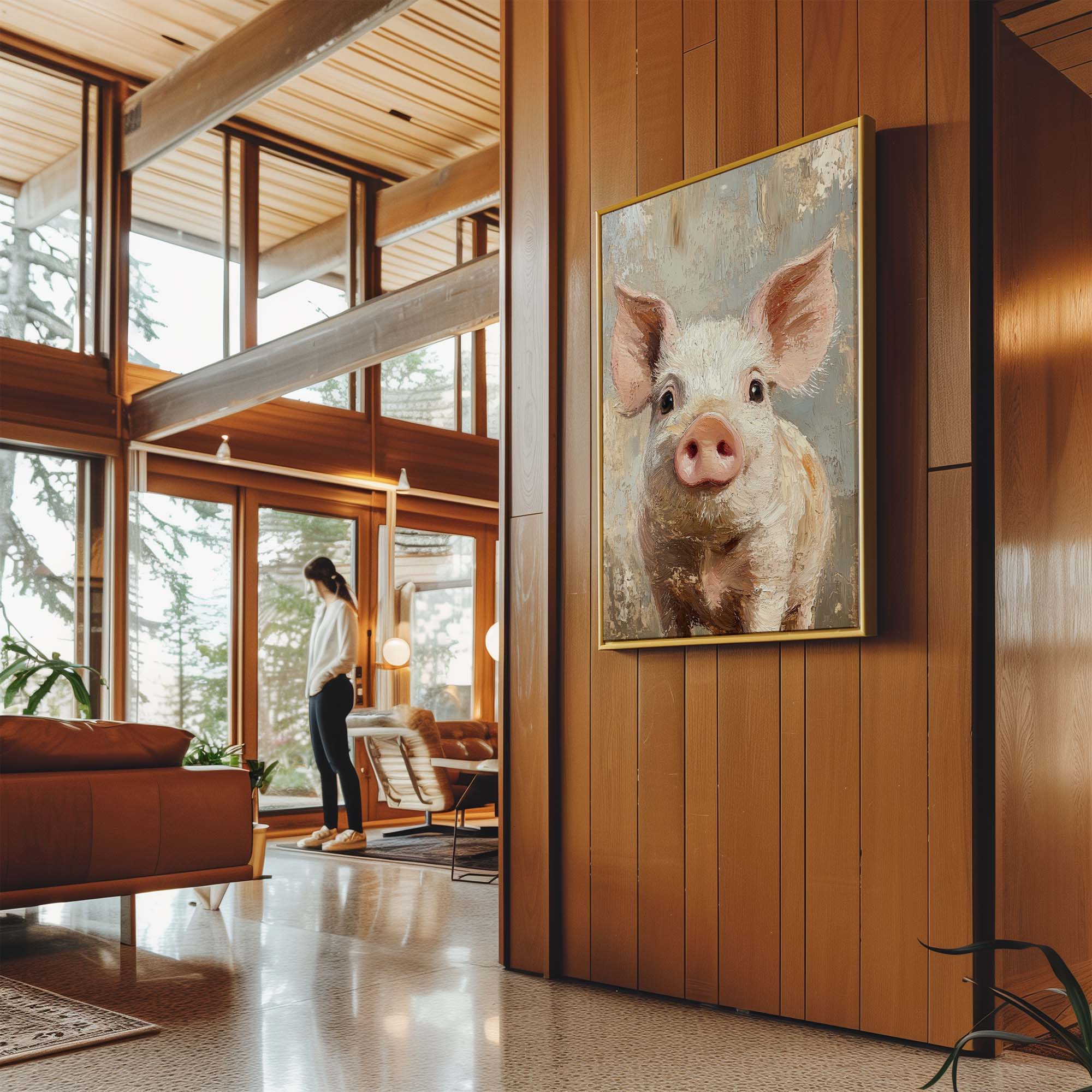 Playful Piglet Canvas Print