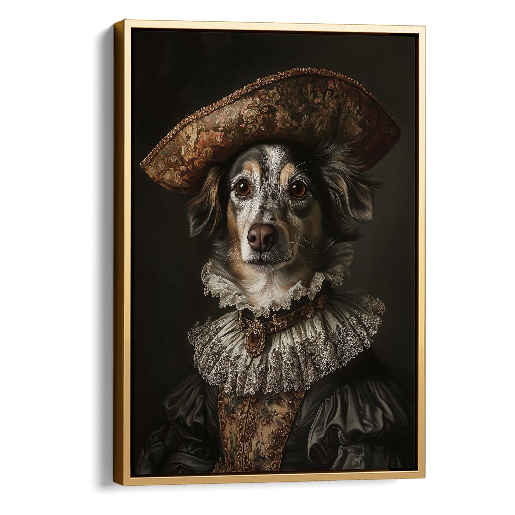 Baroque Dog No3 Canvas Print Canvas Art Wildfrog Art