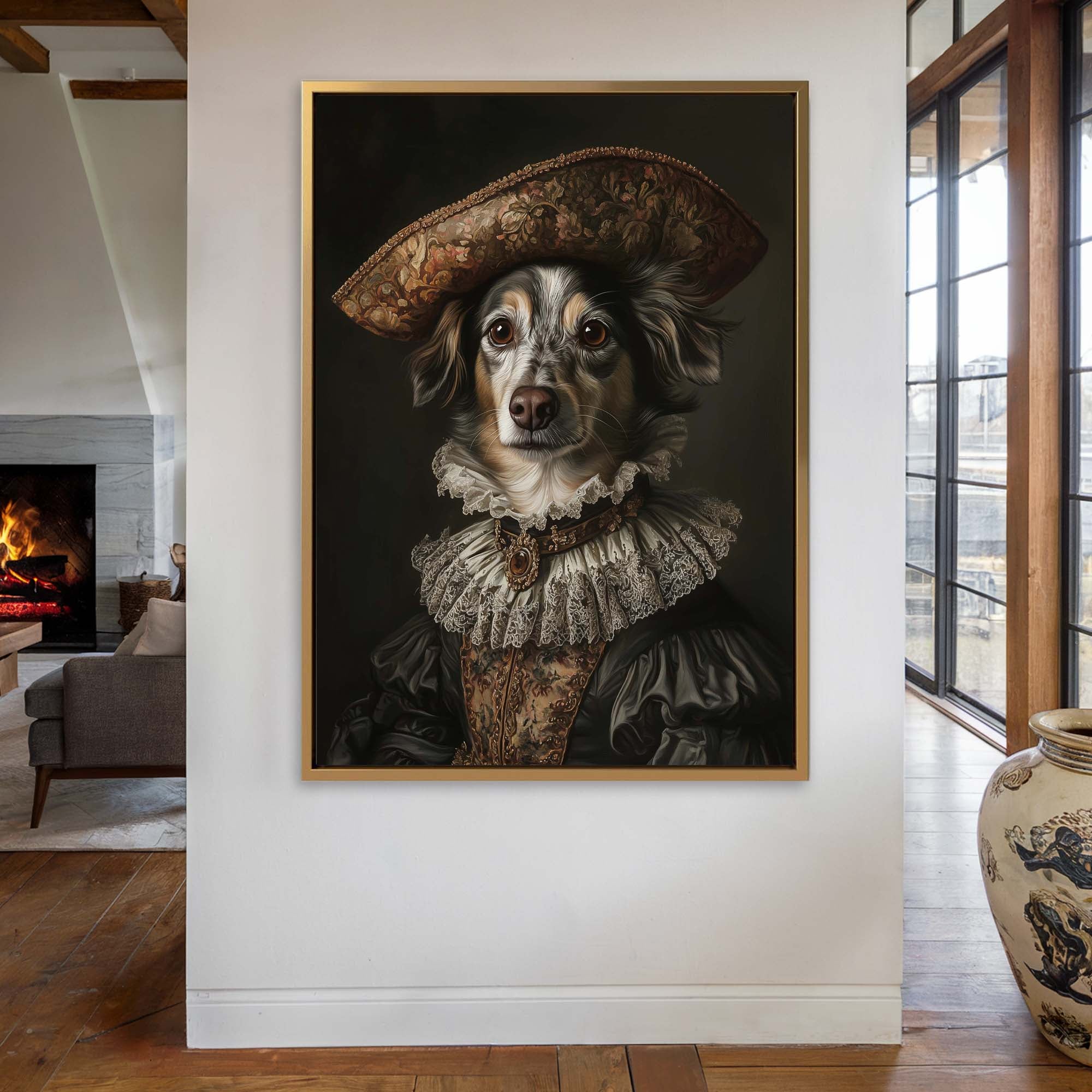 Baroque Dog No3 Canvas Print Canvas Art Wildfrog Art