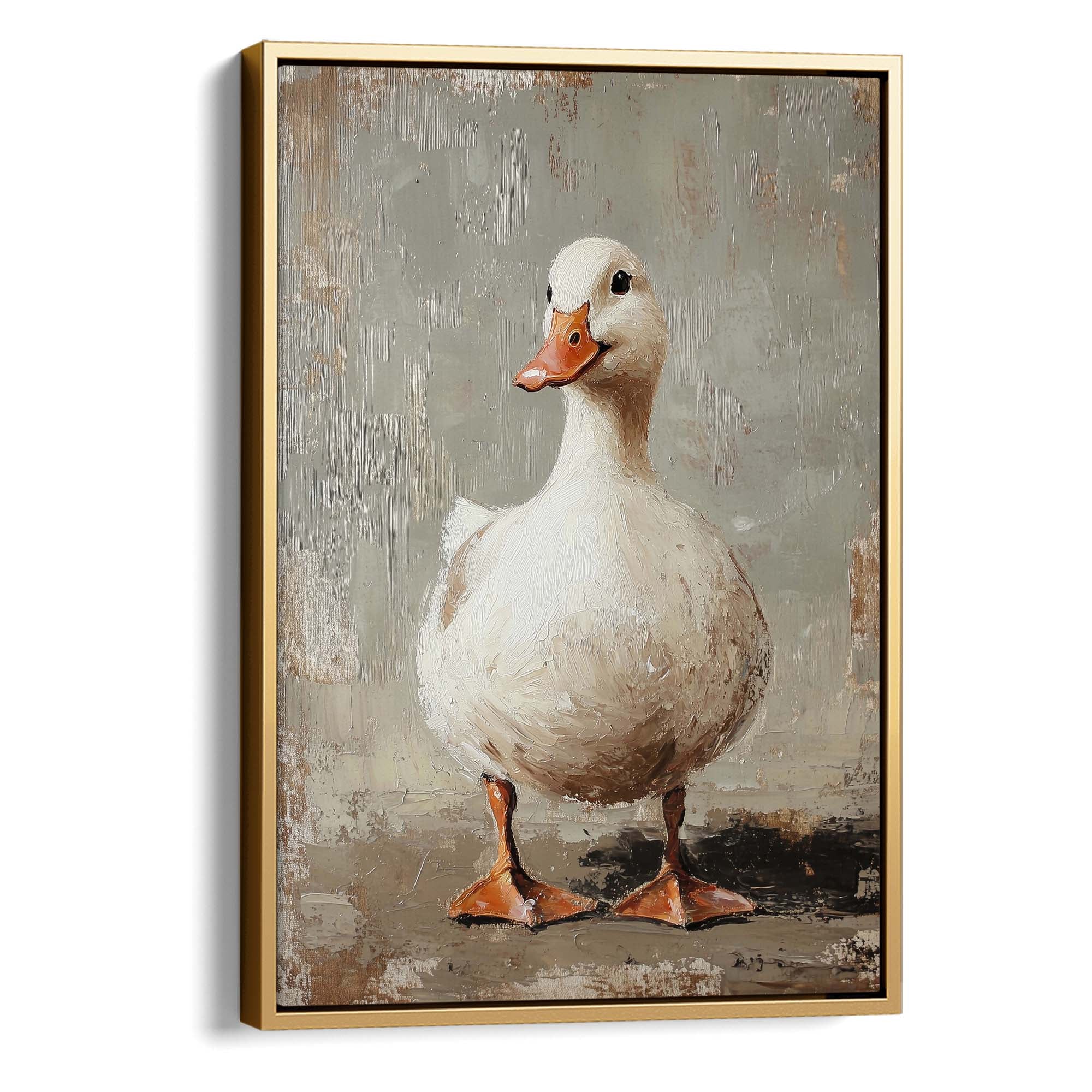 Vintage Duck Pose Canvas Print
