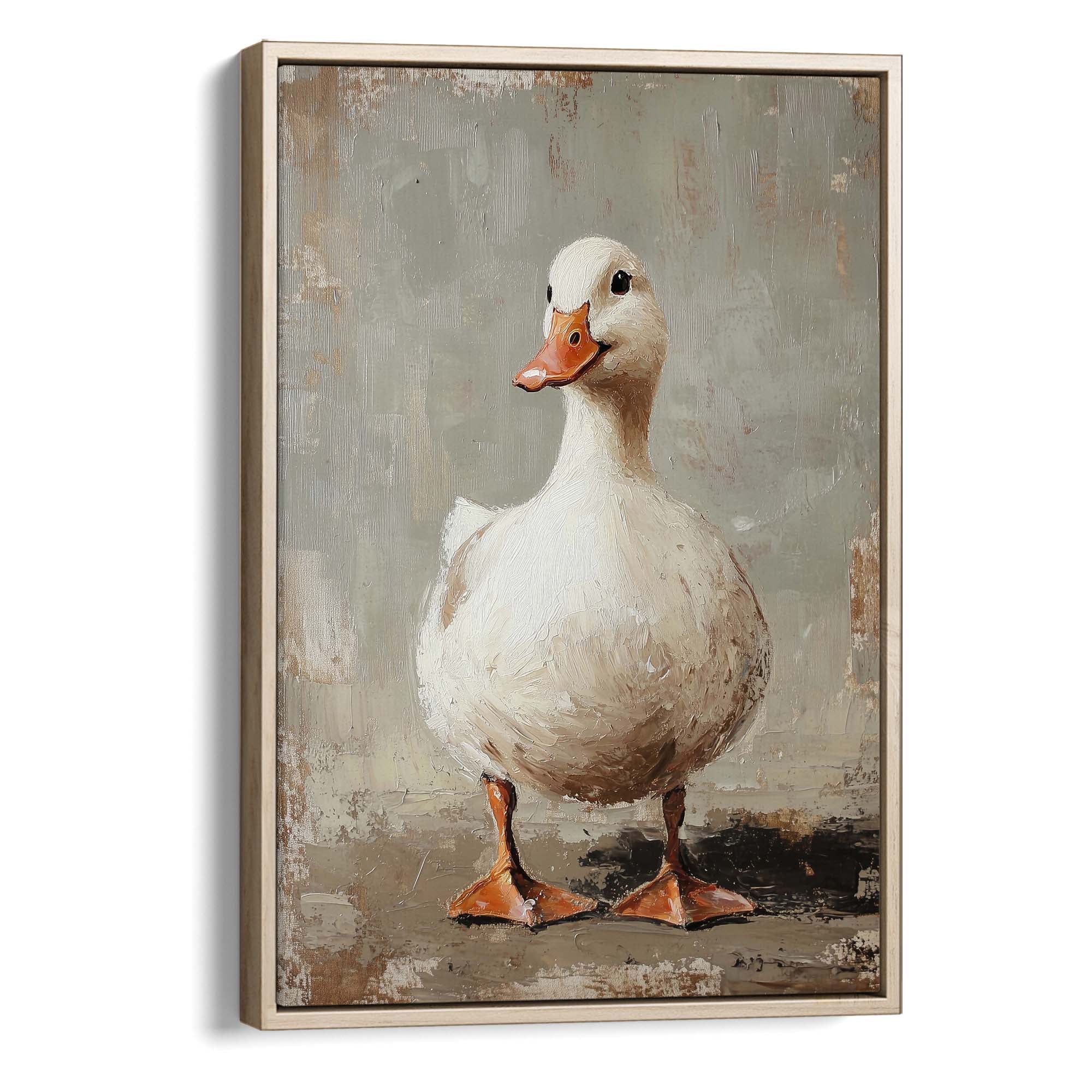 Vintage Duck Pose Canvas Print