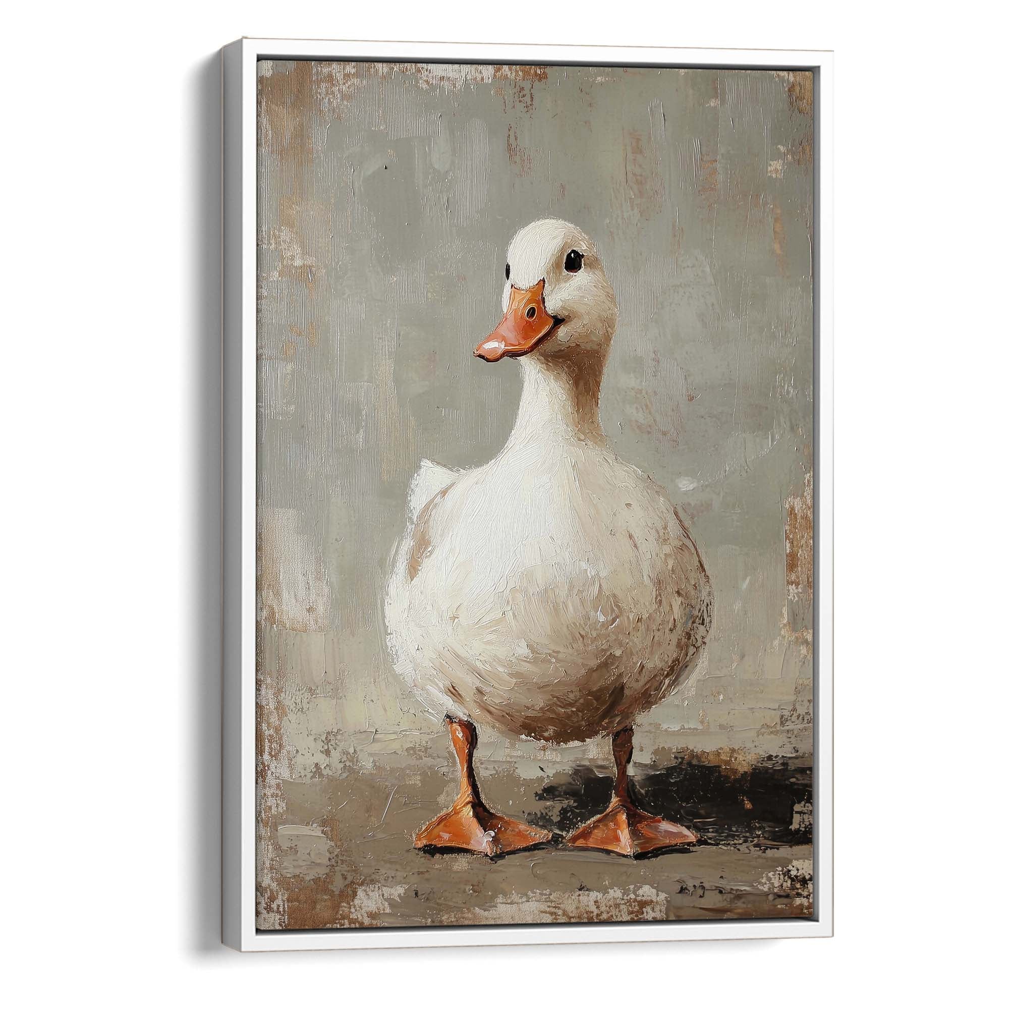Vintage Duck Pose Canvas Print