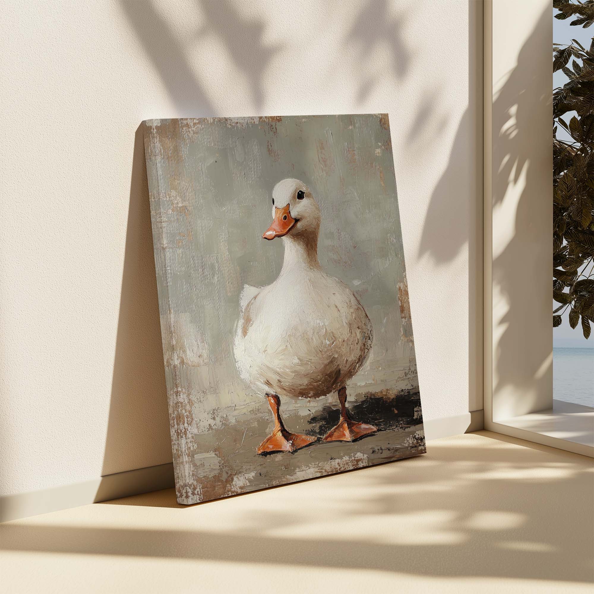 Vintage Duck Pose Canvas Print