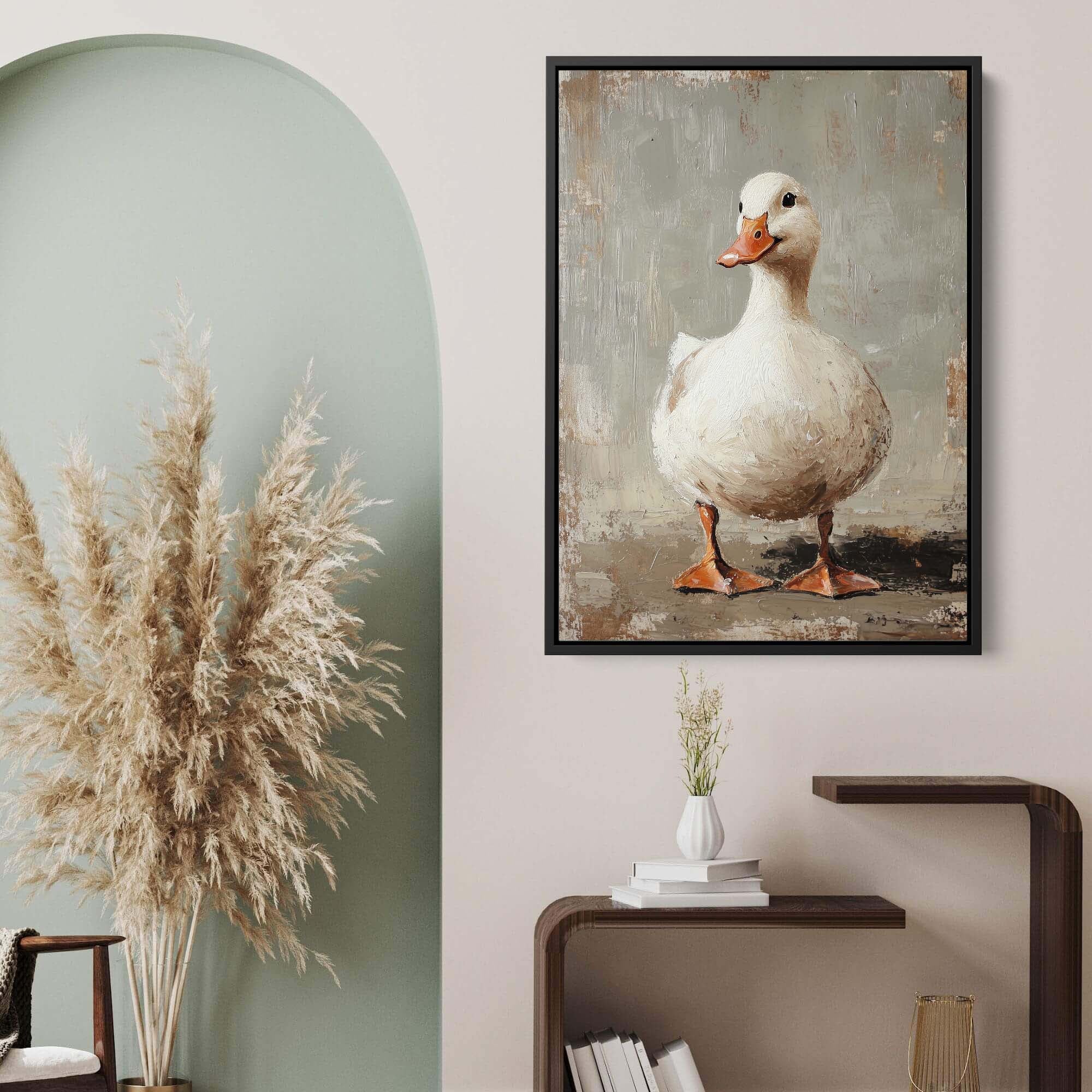 Vintage Duck Pose Canvas Print