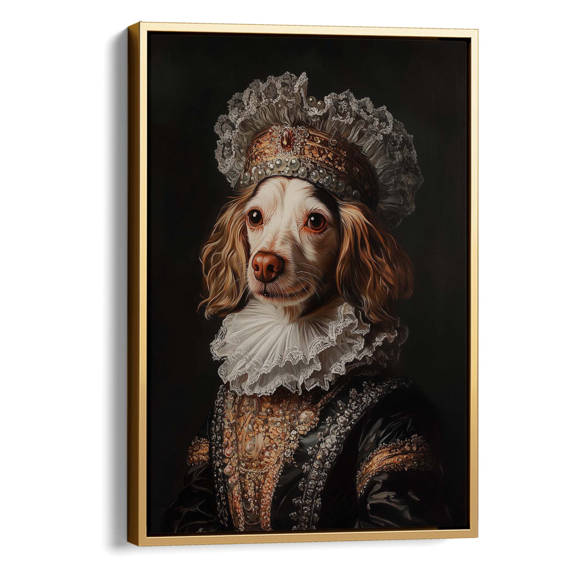 Baroque Dog No4 Canvas Print Canvas Art Wildfrog Art