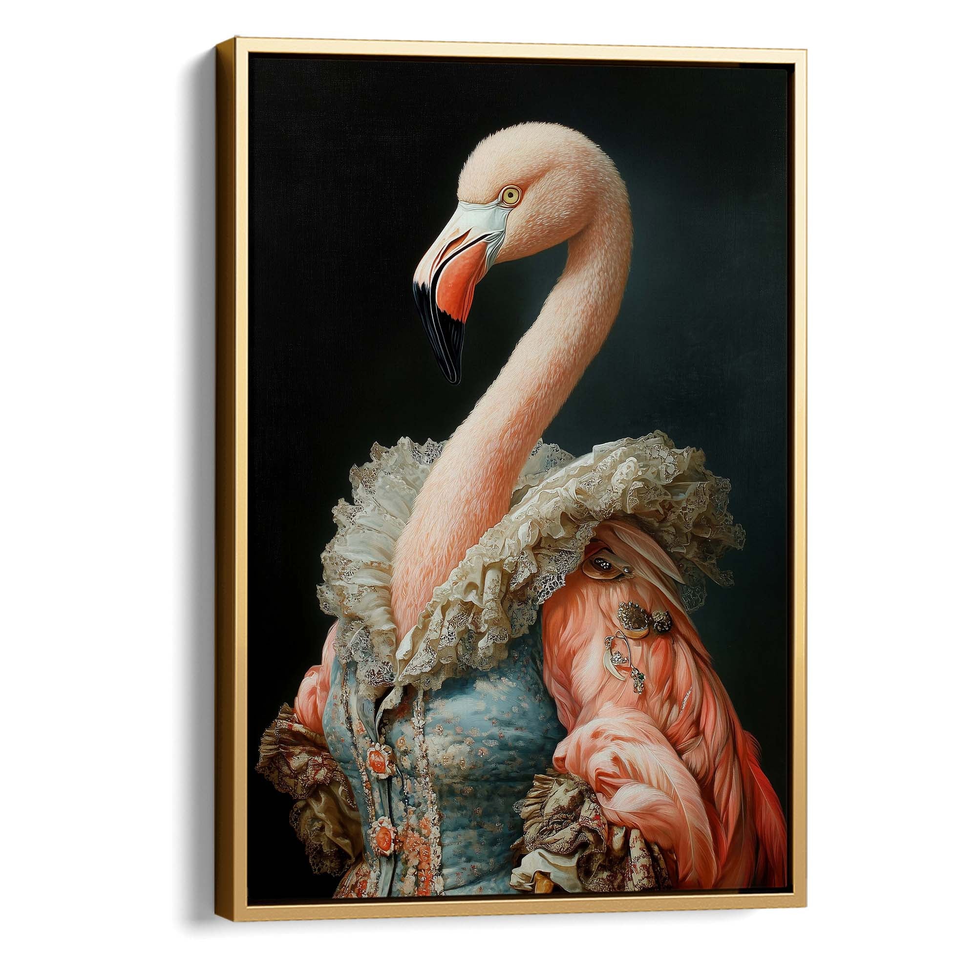 Baroque Flamingo Canvas Print Canvas Art Wildfrog Art