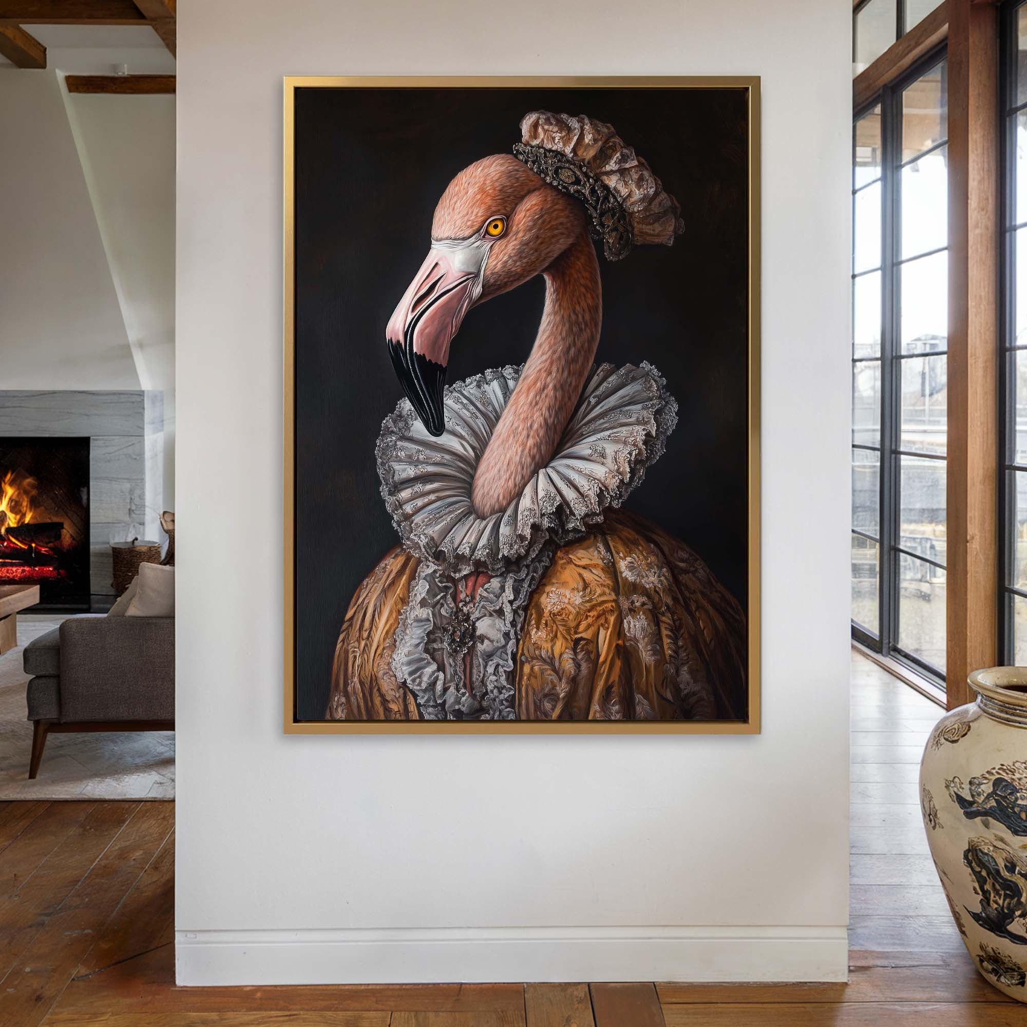 Baroque Flamingo No2 Canvas Print Canvas Art Wildfrog Art