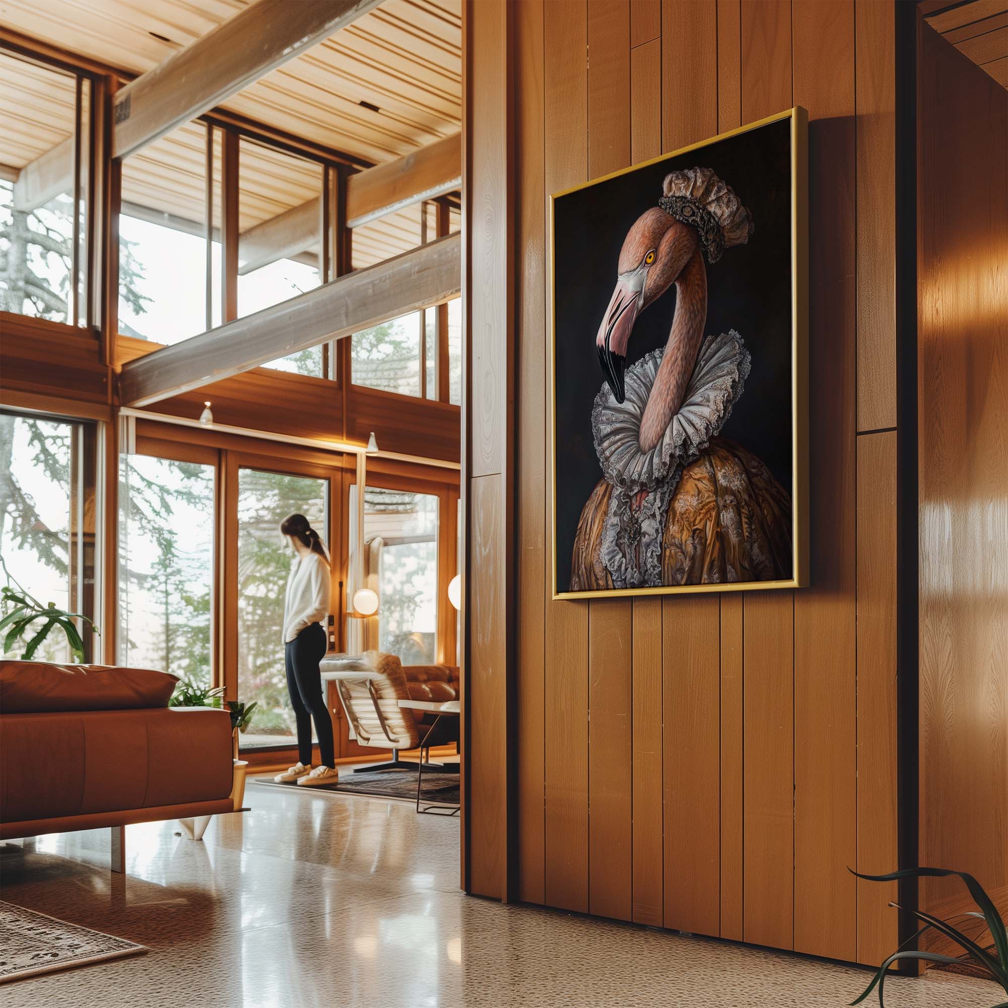 Baroque Flamingo No2 Canvas Print Canvas Art Wildfrog Art