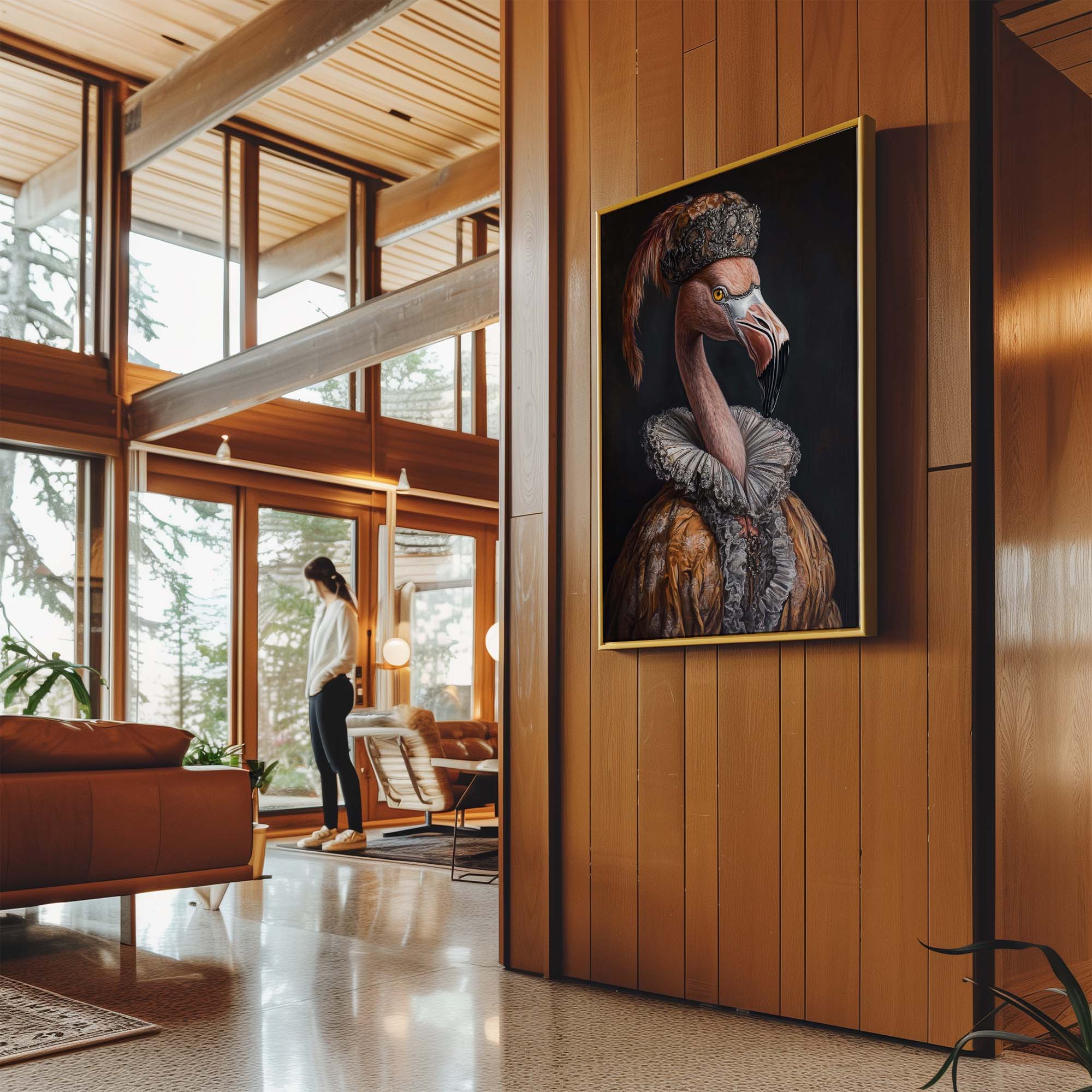 Baroque Flamingo No3 Canvas Print Canvas Art Wildfrog Art