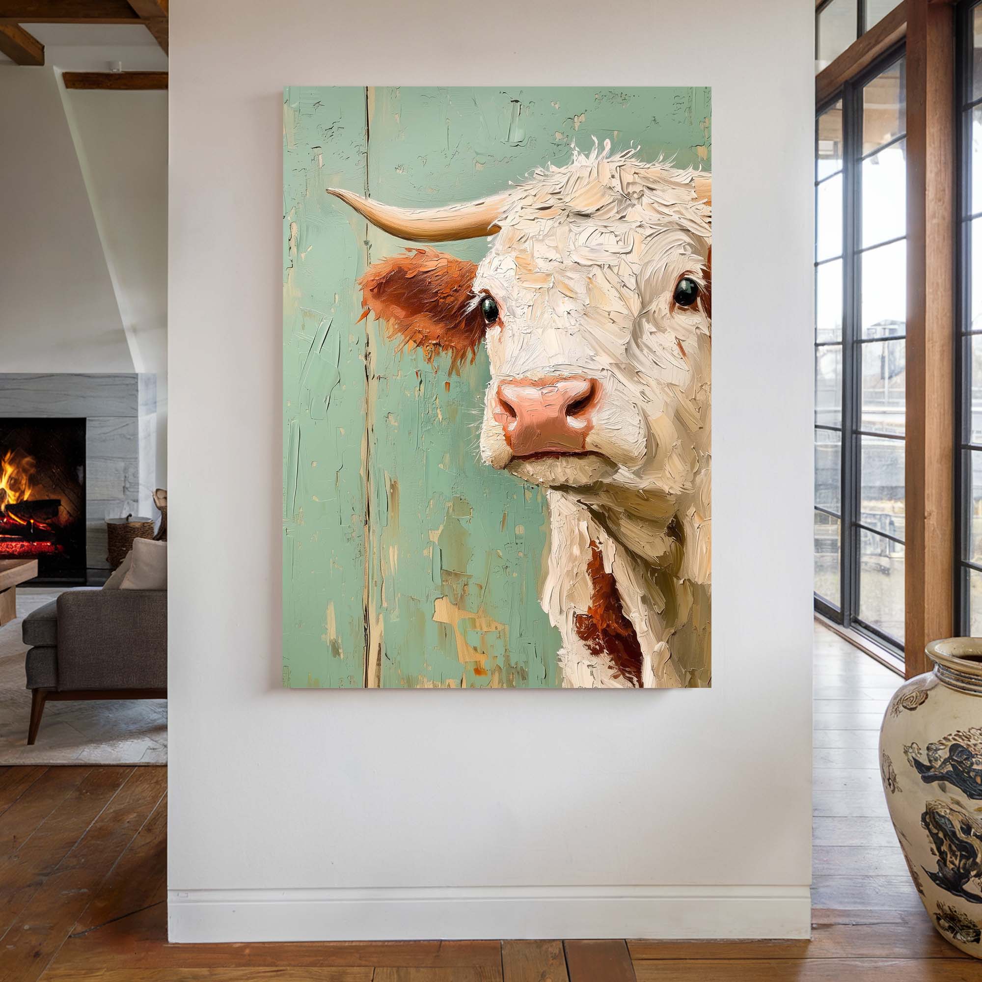 Timeless Cow Canvas Print