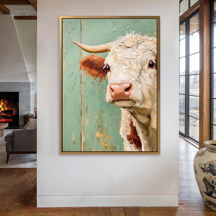 Timeless Cow Canvas Print Canvas Art Wildfrog Art