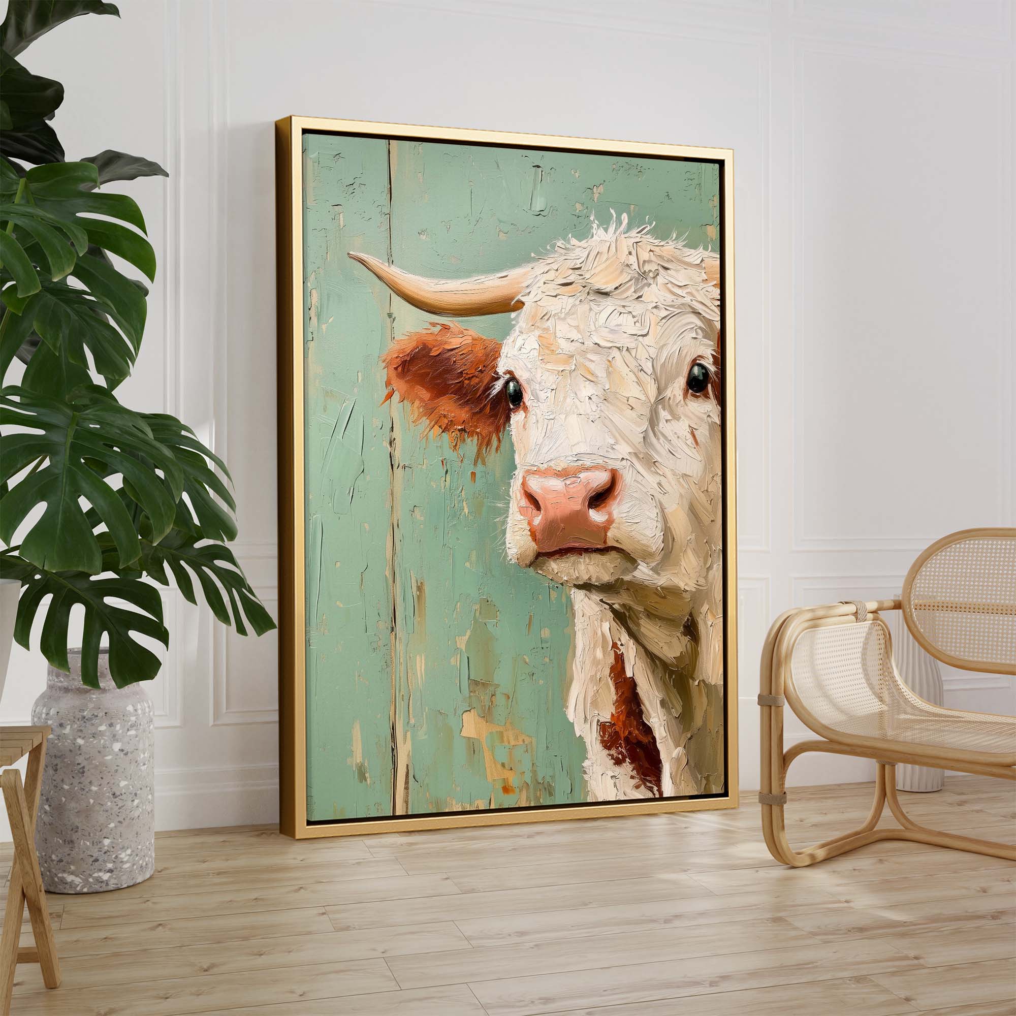 Timeless Cow Canvas Print