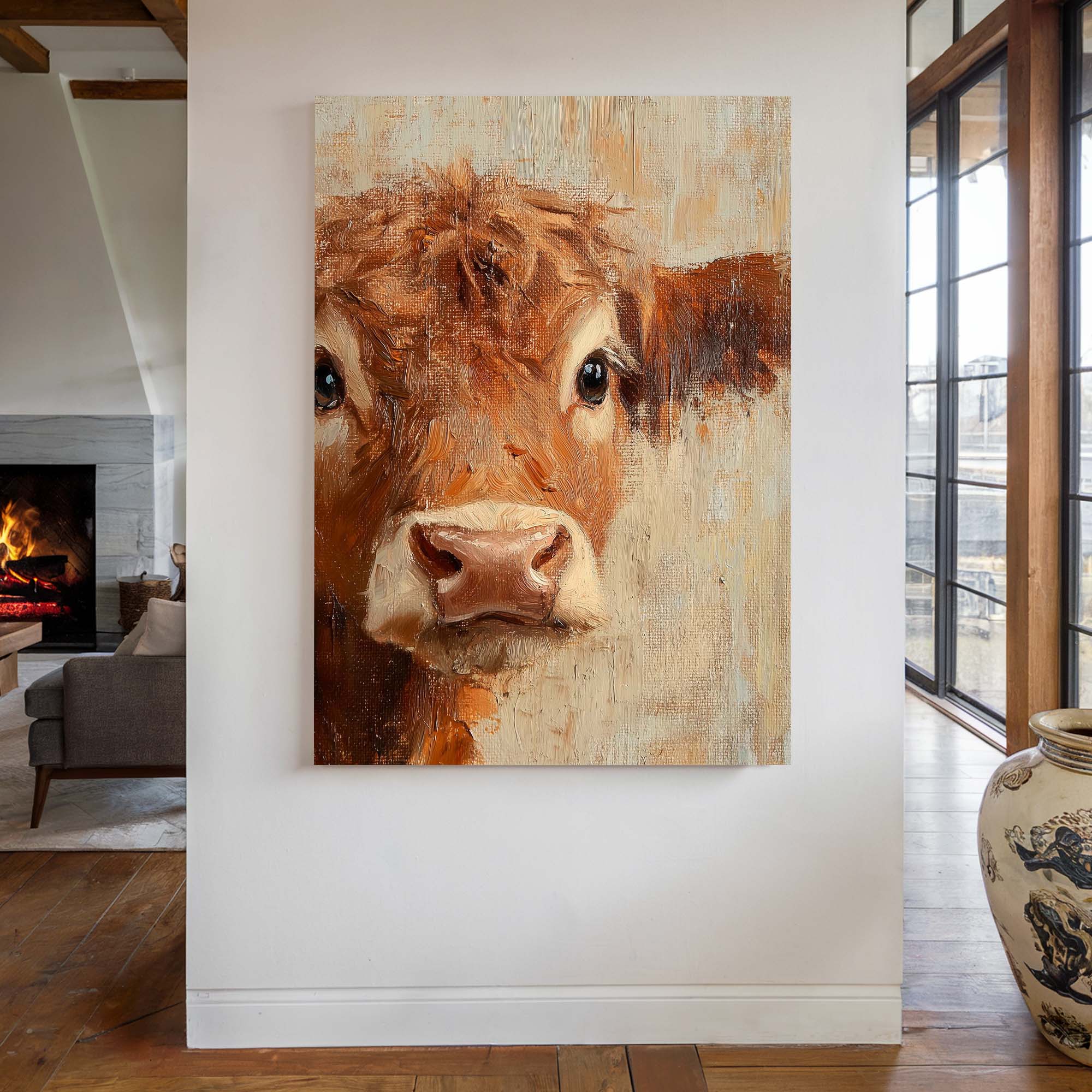 Curious Calf Canvas Print