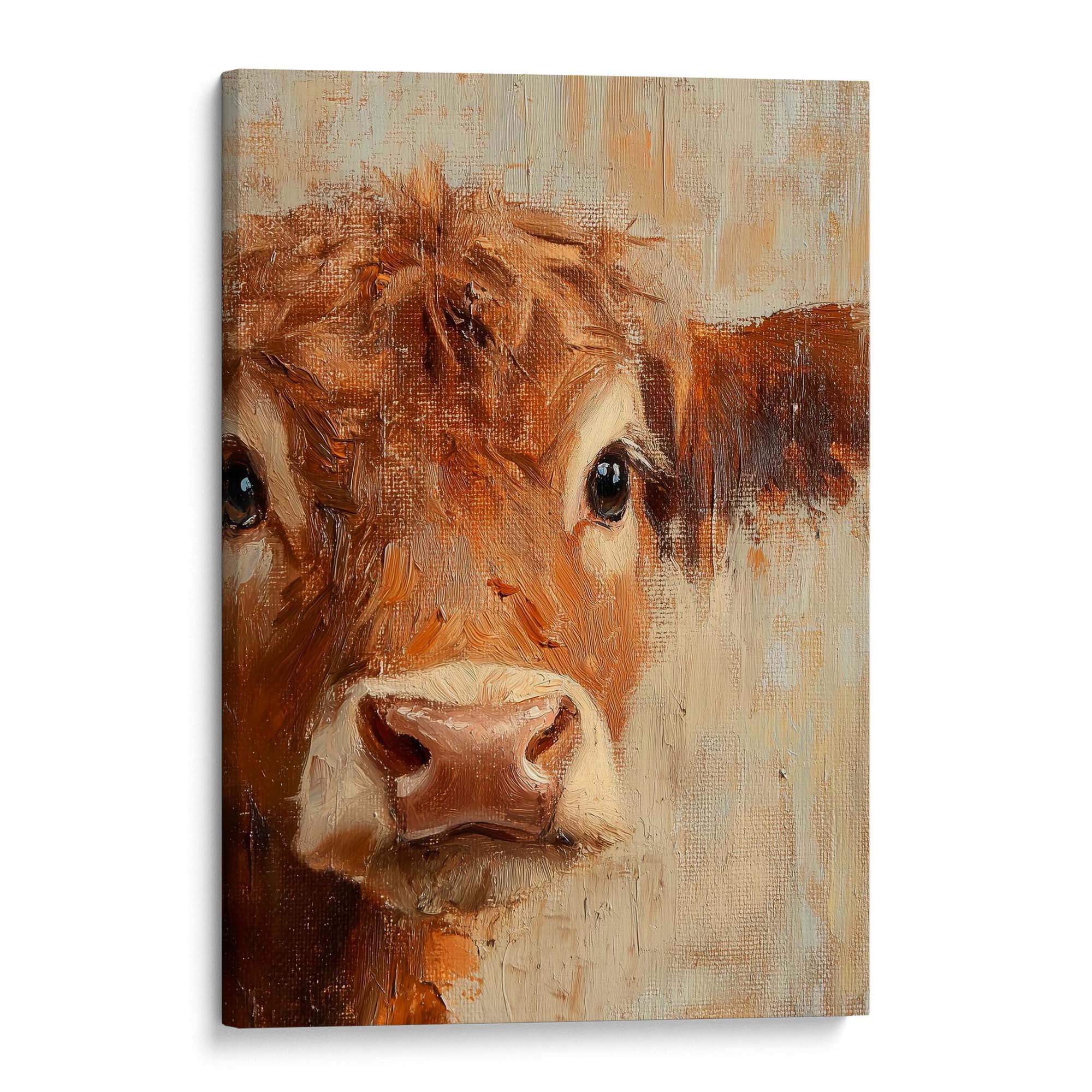 Curious Calf Canvas Print