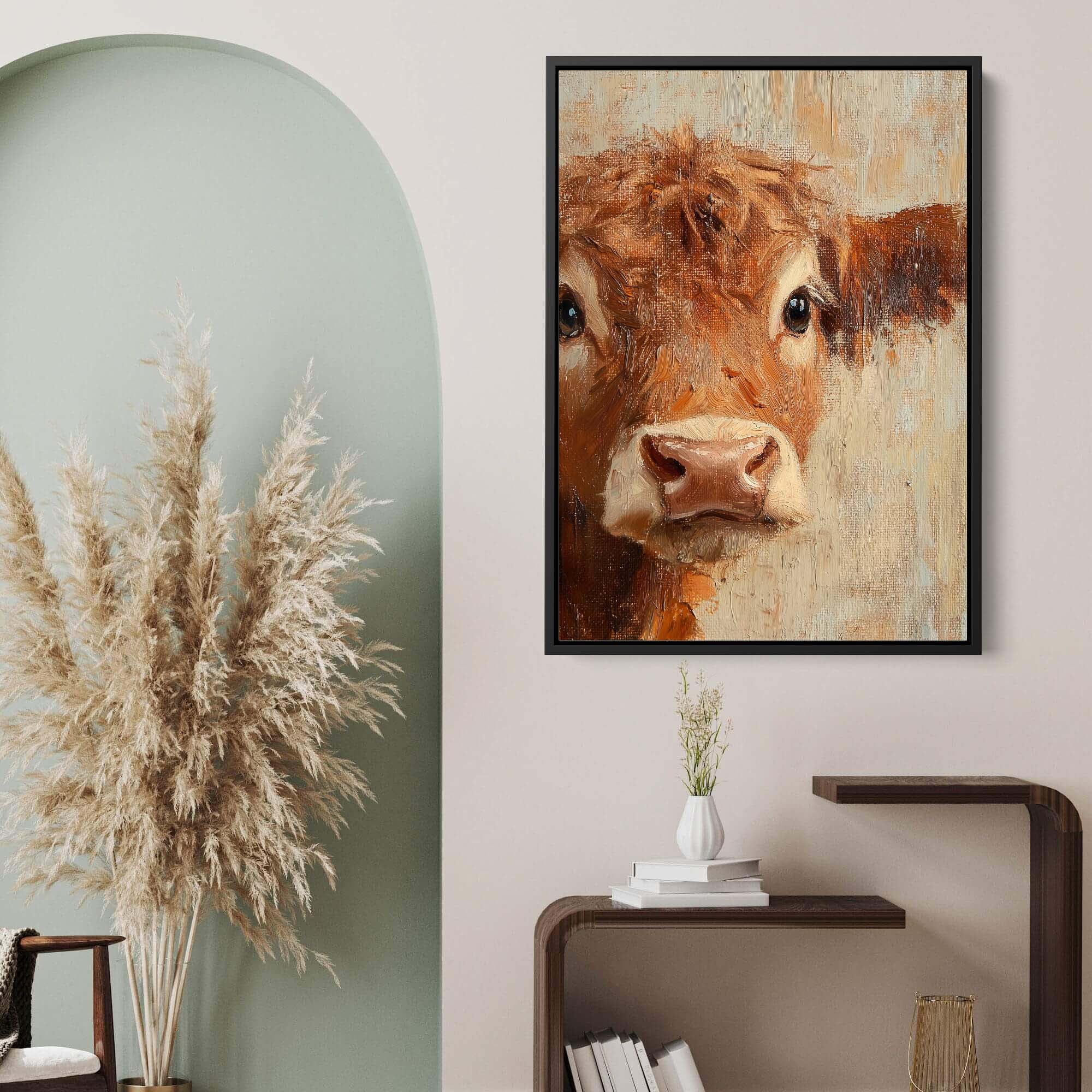 Curious Calf Canvas Print
