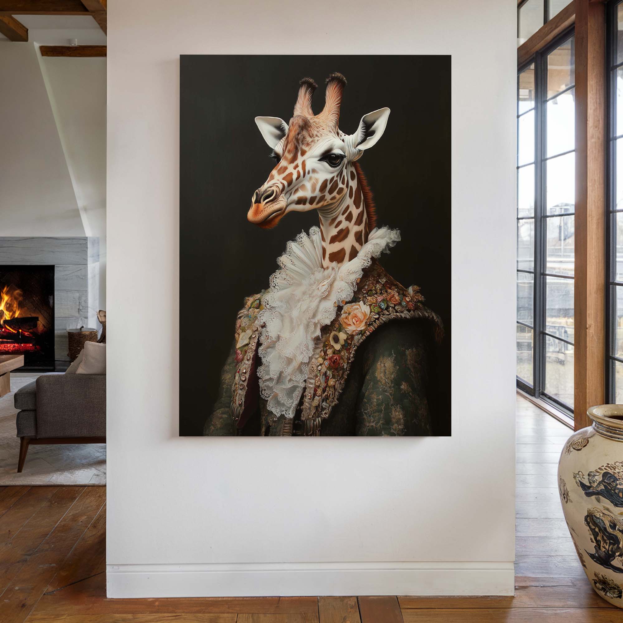 Baroque Giraffe Canvas Print Canvas Art Wildfrog Art