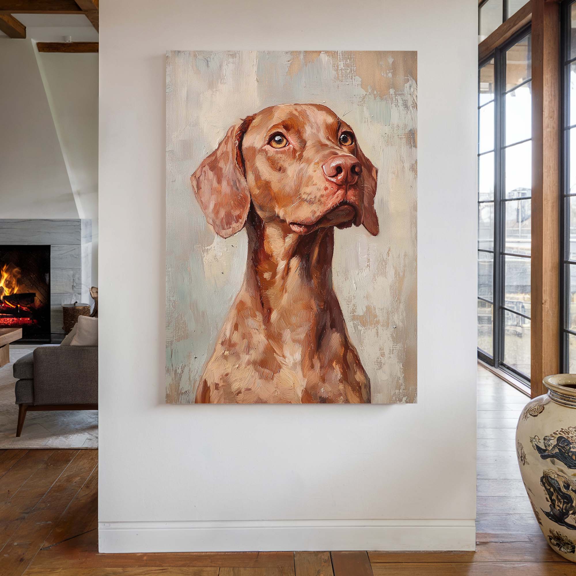 Farmhouse Dog No1 Canvas Print