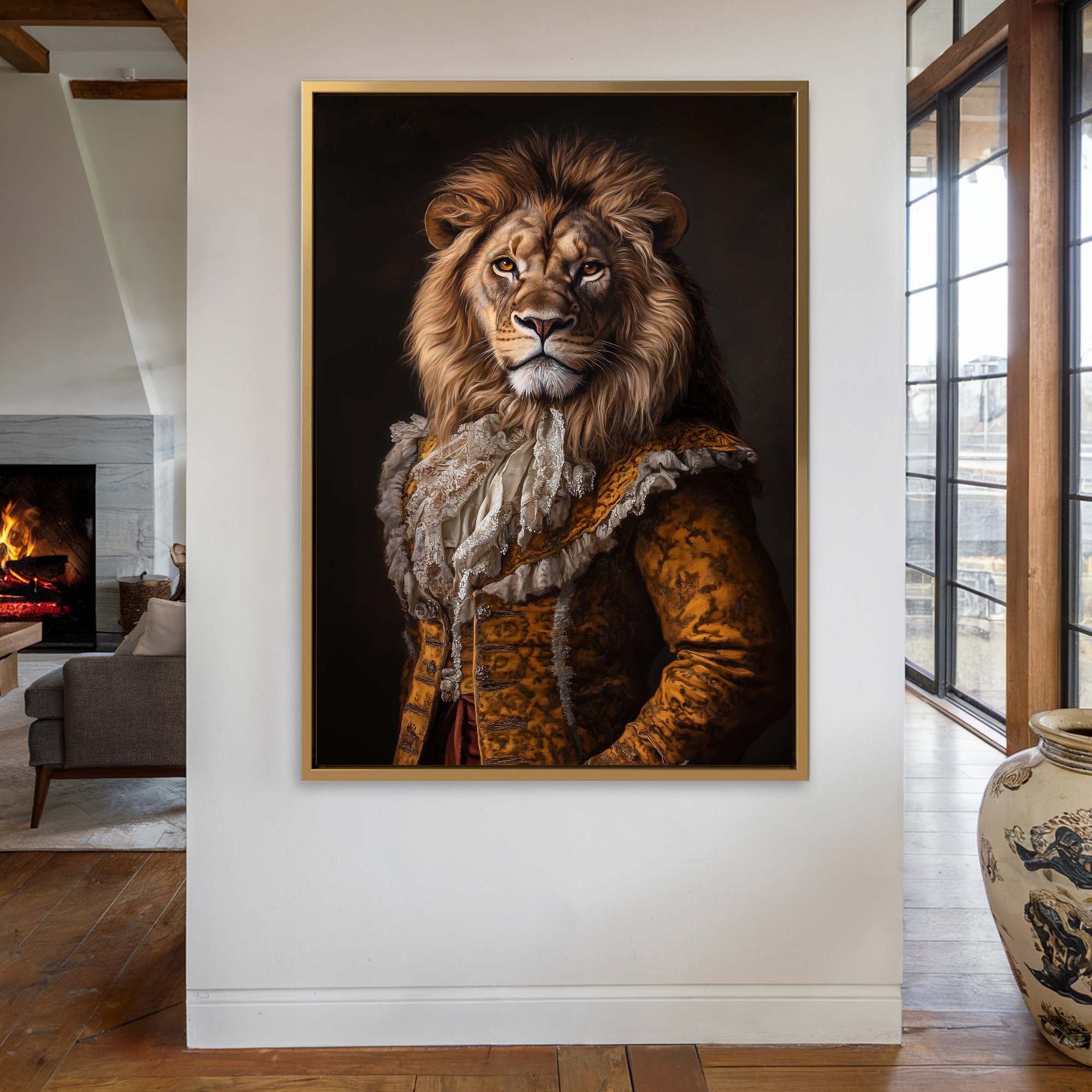 Baroque Lion Canvas Print Canvas Art Wildfrog Art