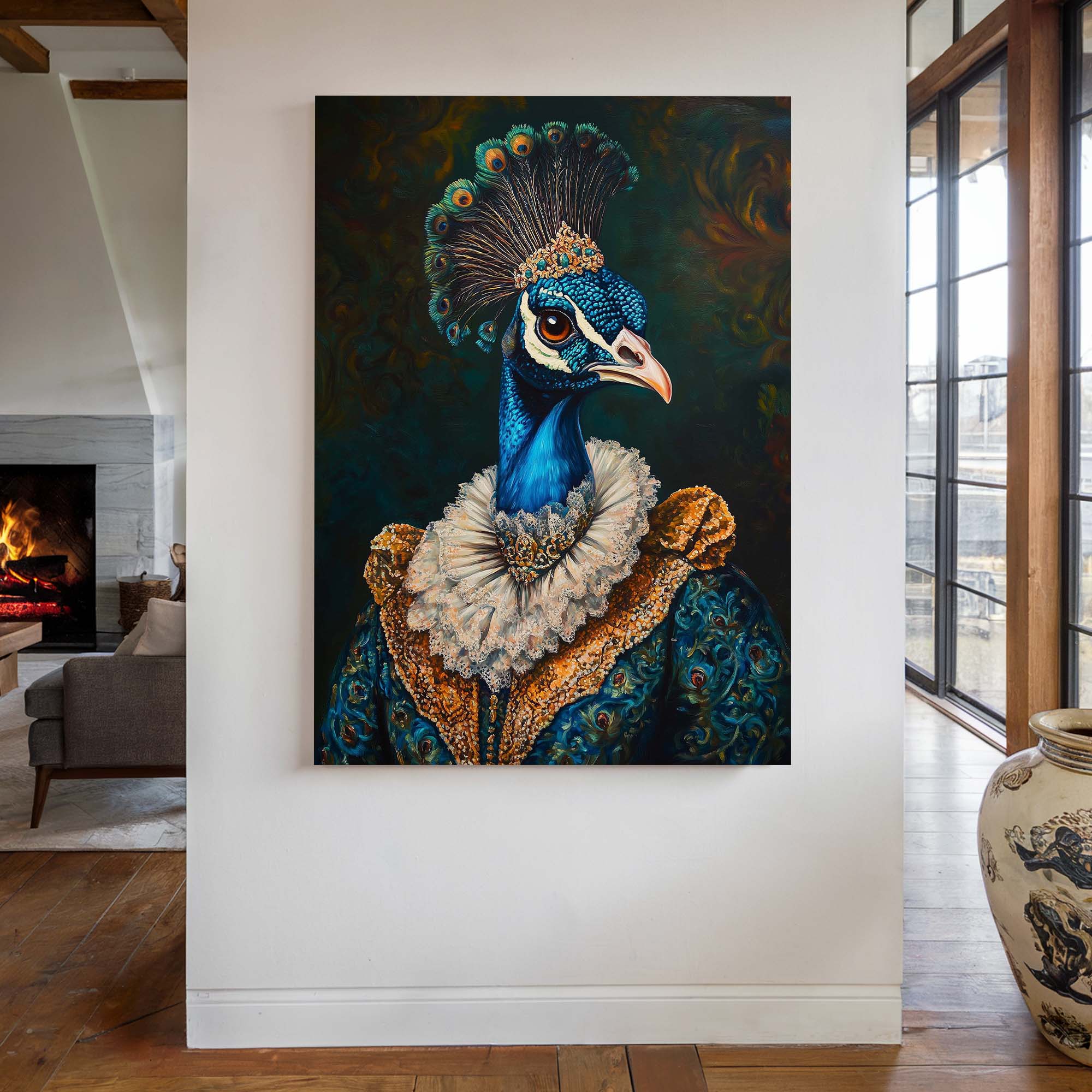 Baroque Peacock No1 Canvas Print Canvas Art Wildfrog Art