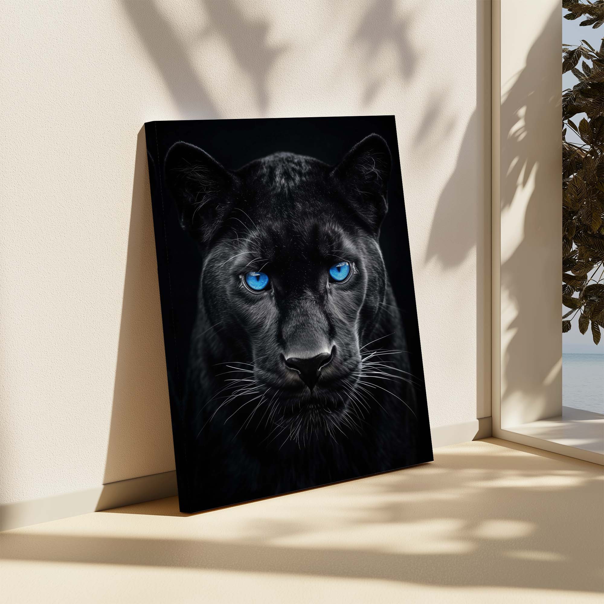 Black Panther Gaze Canvas Print