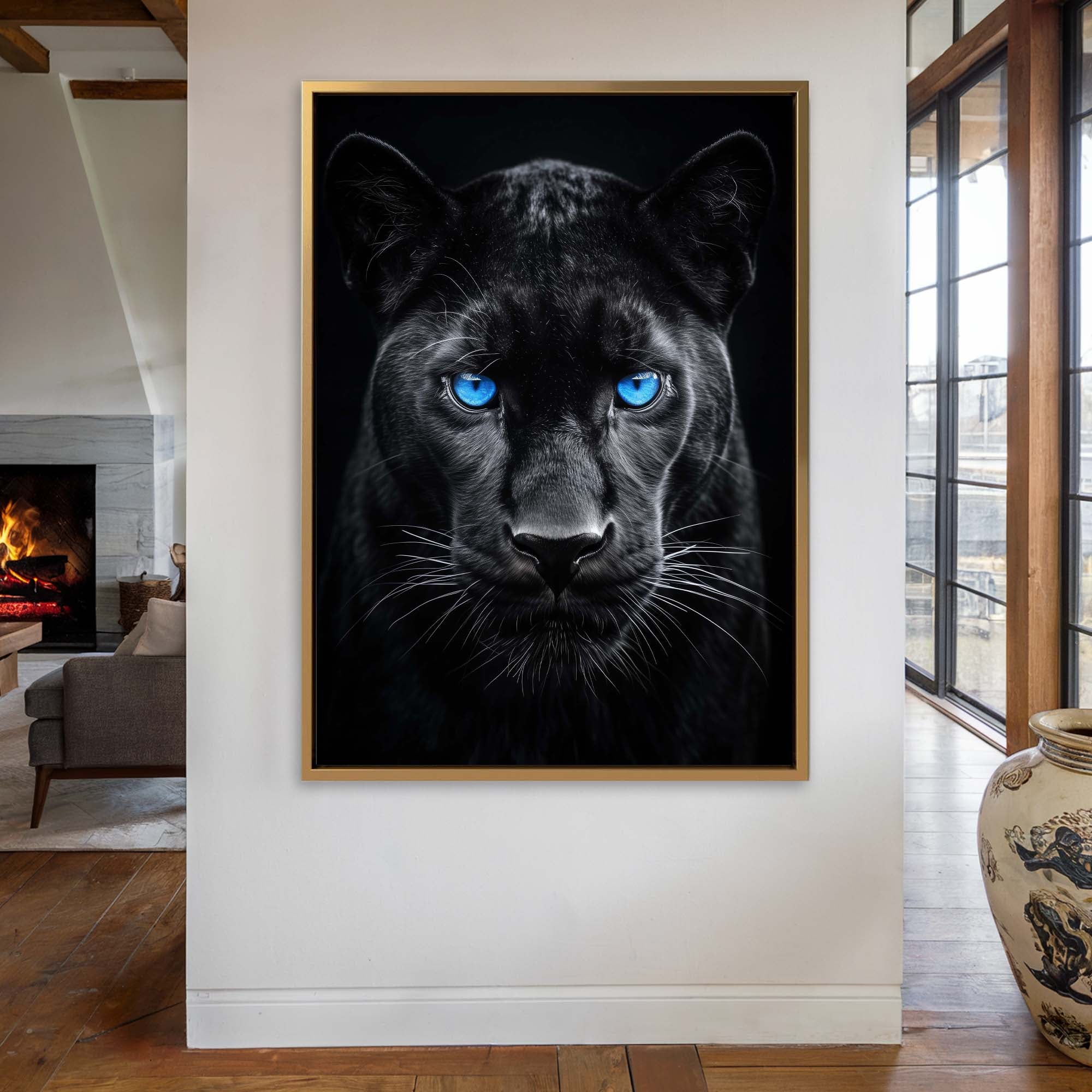 Black Panther Gaze Canvas Print