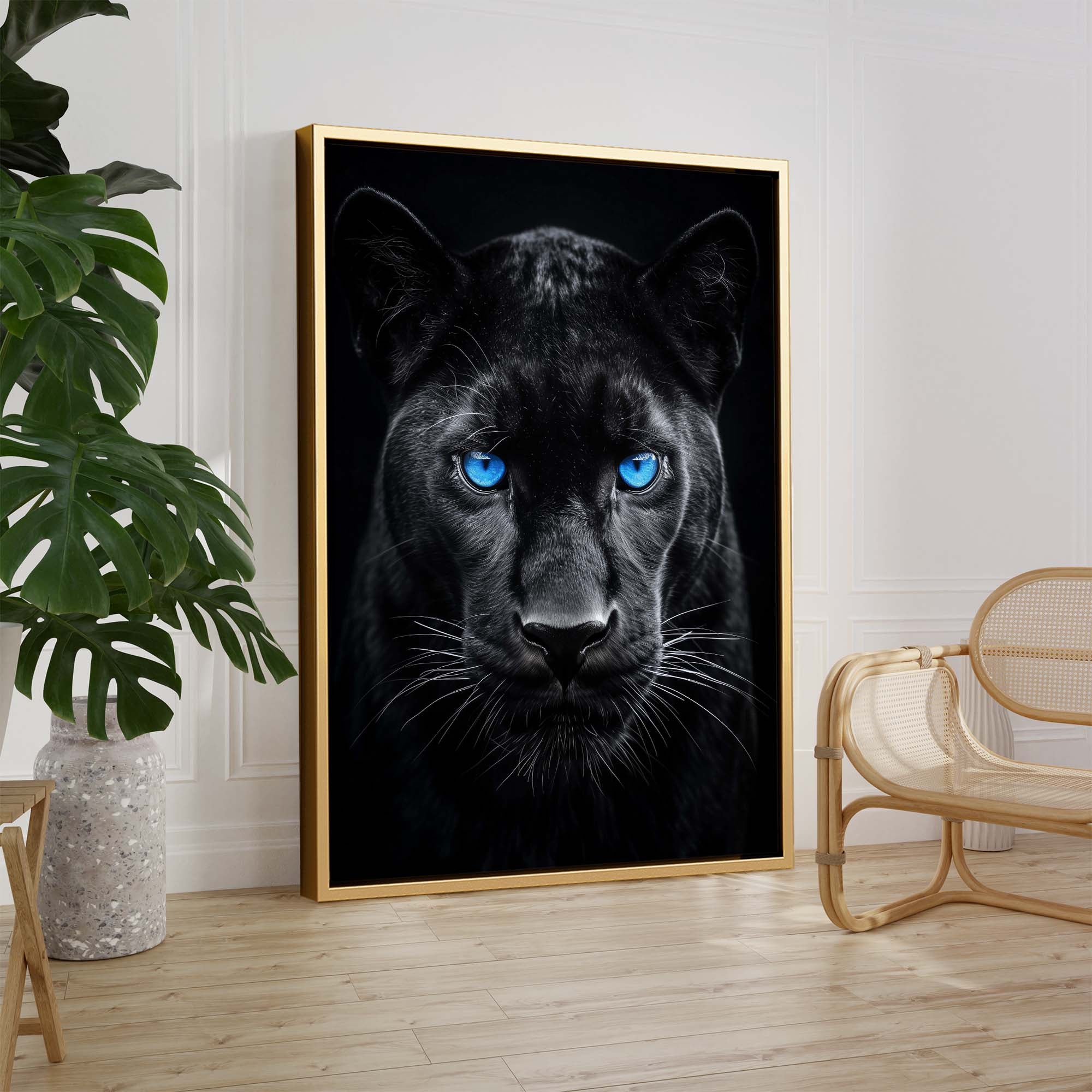 Black Panther Gaze Canvas Print