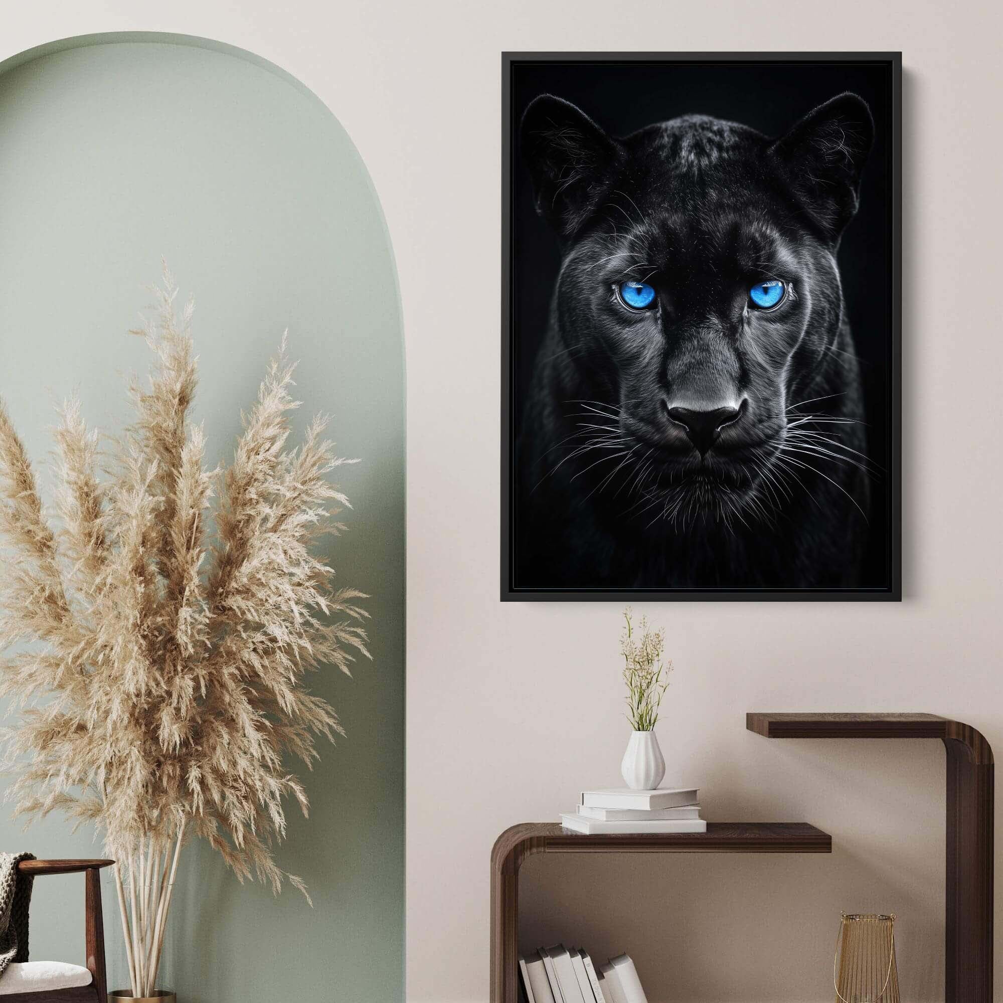 Black Panther Gaze Canvas Print