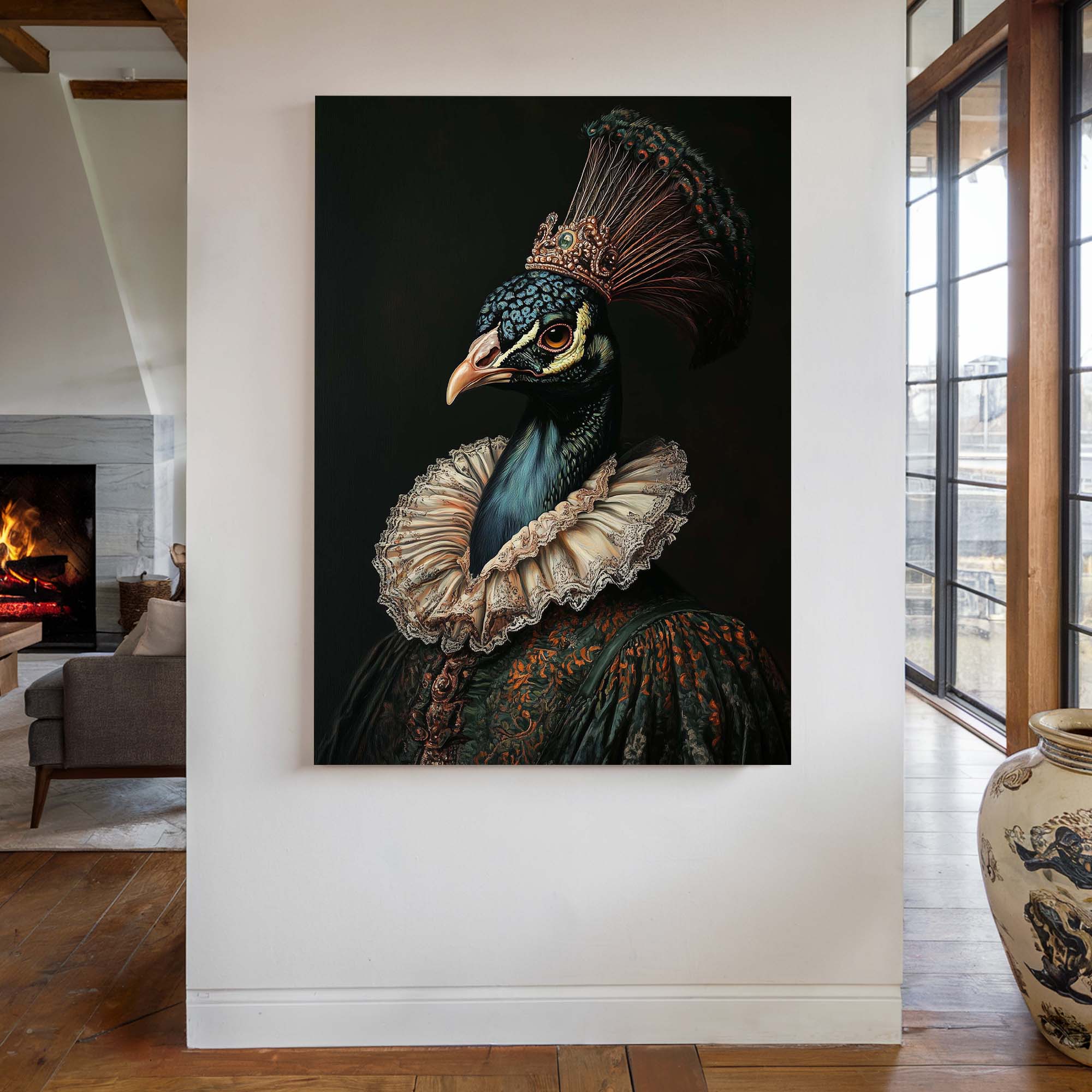 Baroque Peacock No3 Canvas Print Canvas Art Wildfrog Art