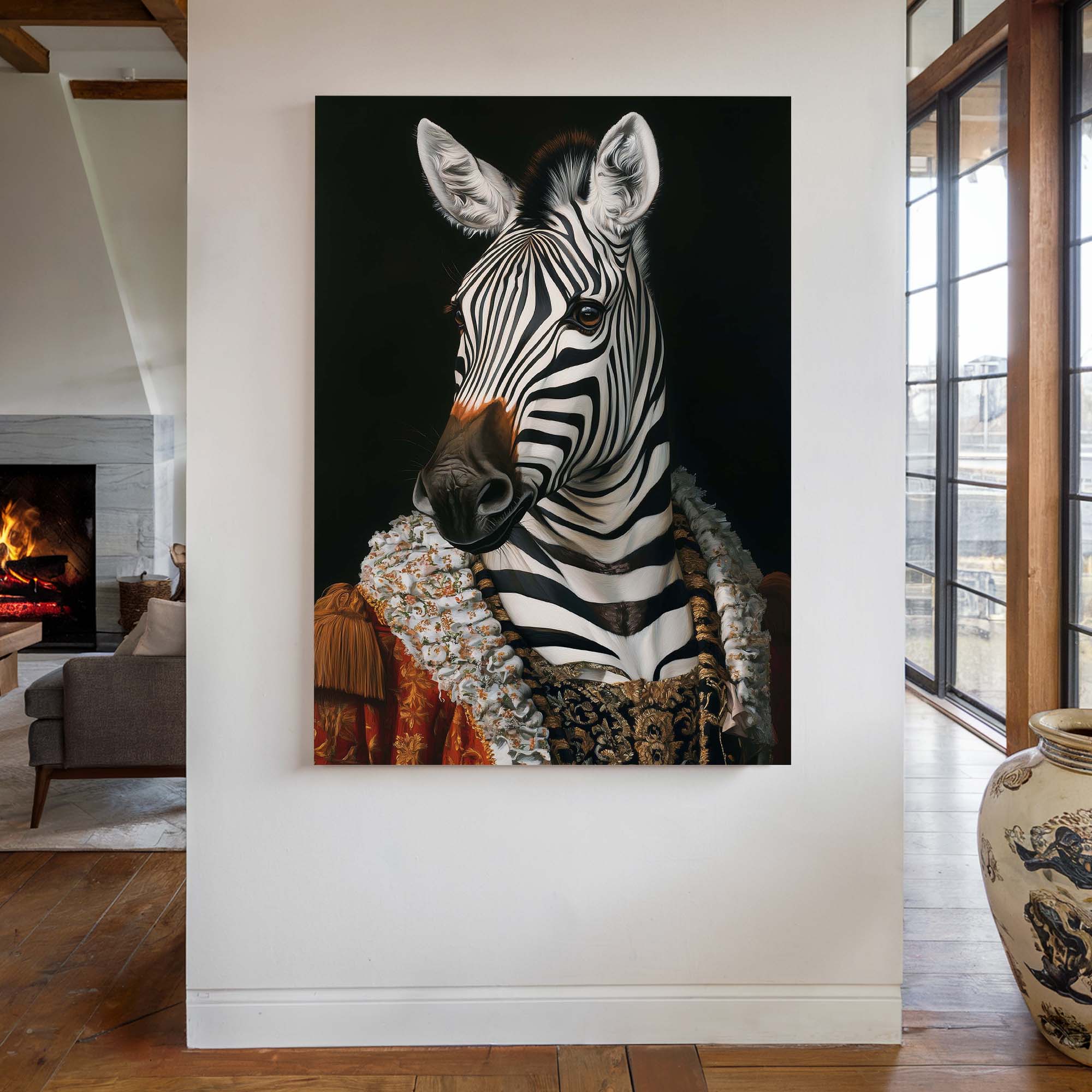 Baroque Zebra No1 Canvas Print Canvas Art Wildfrog Art