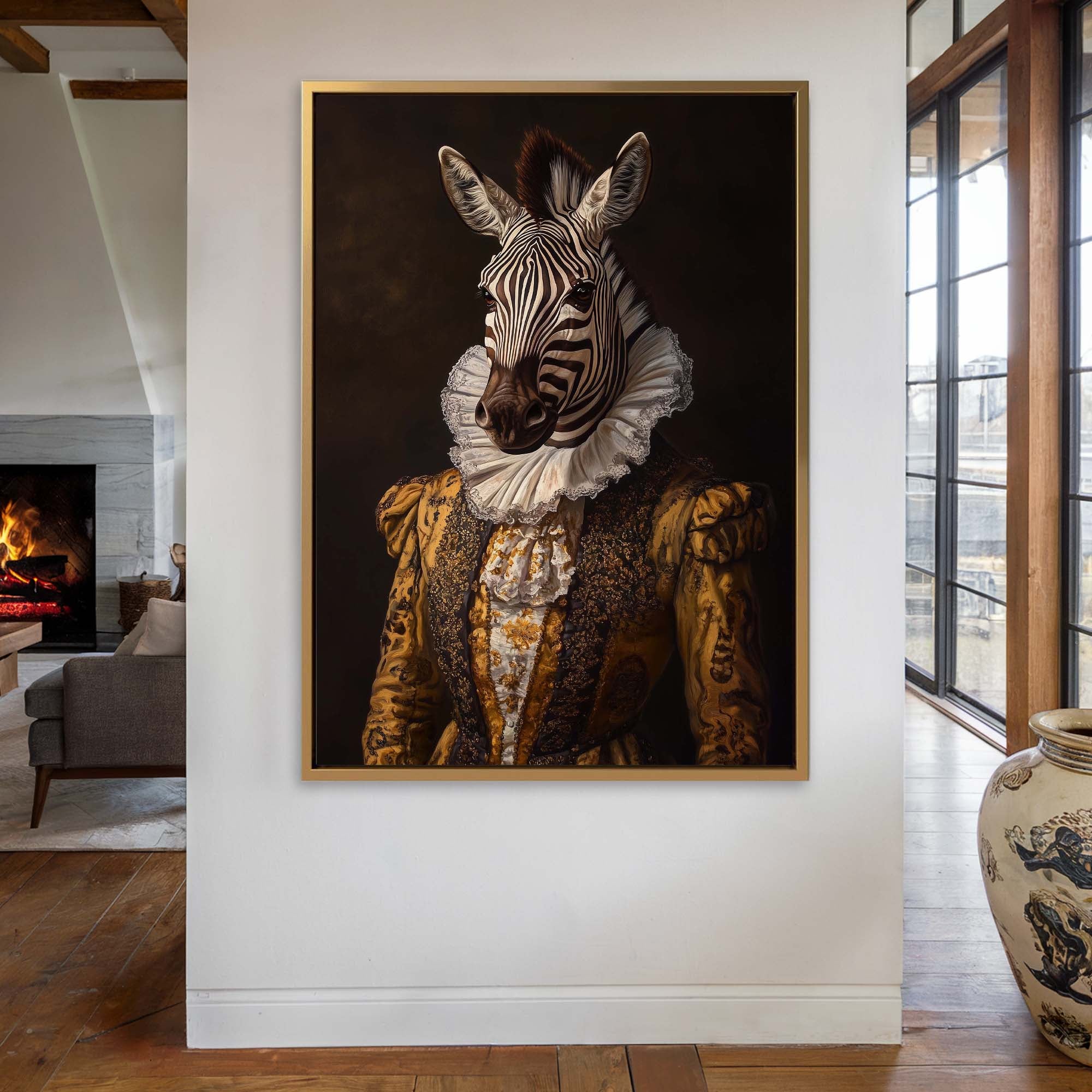 Baroque Zebra No2 Canvas Print Canvas Art Wildfrog Art