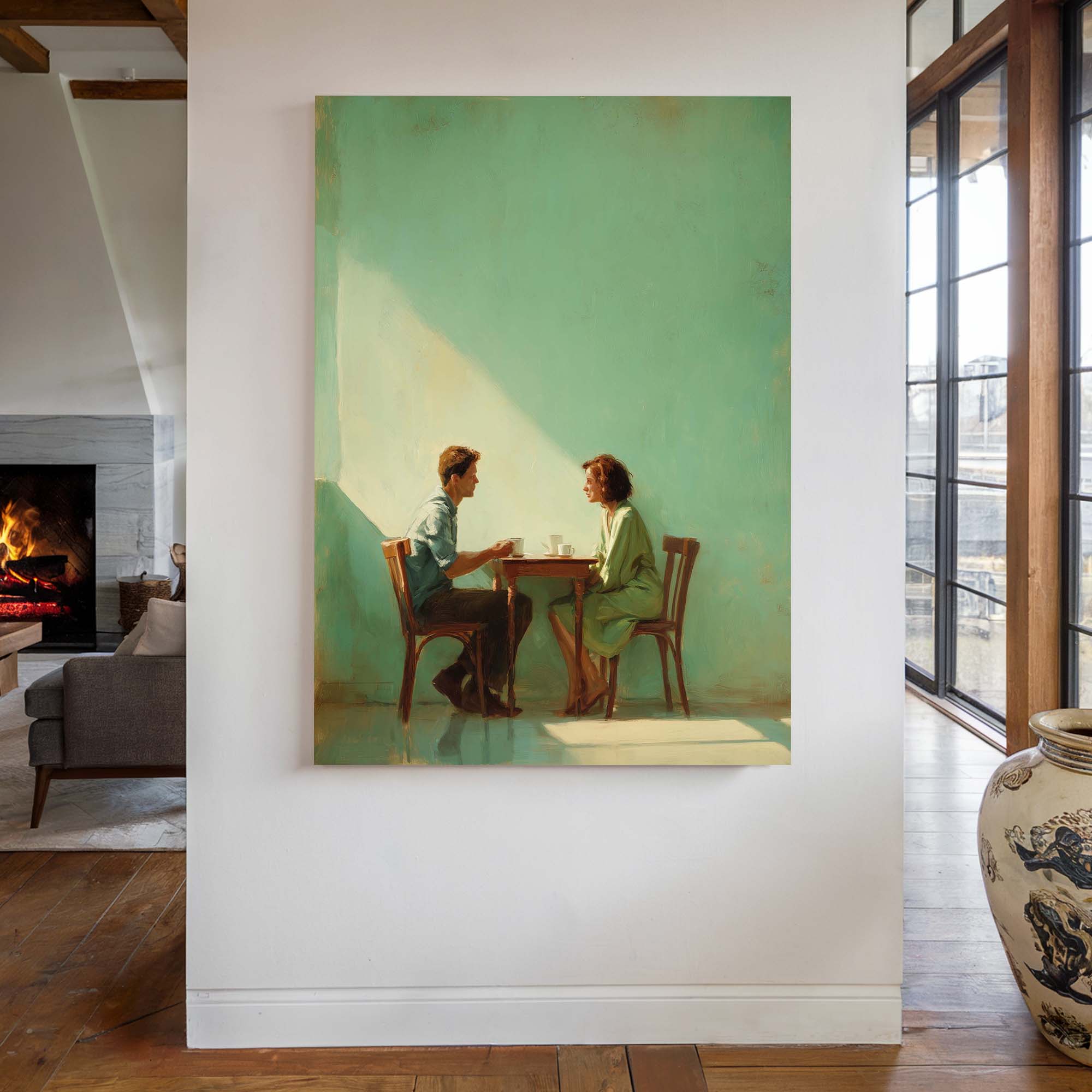 Afternoon Conversation Canvas Print