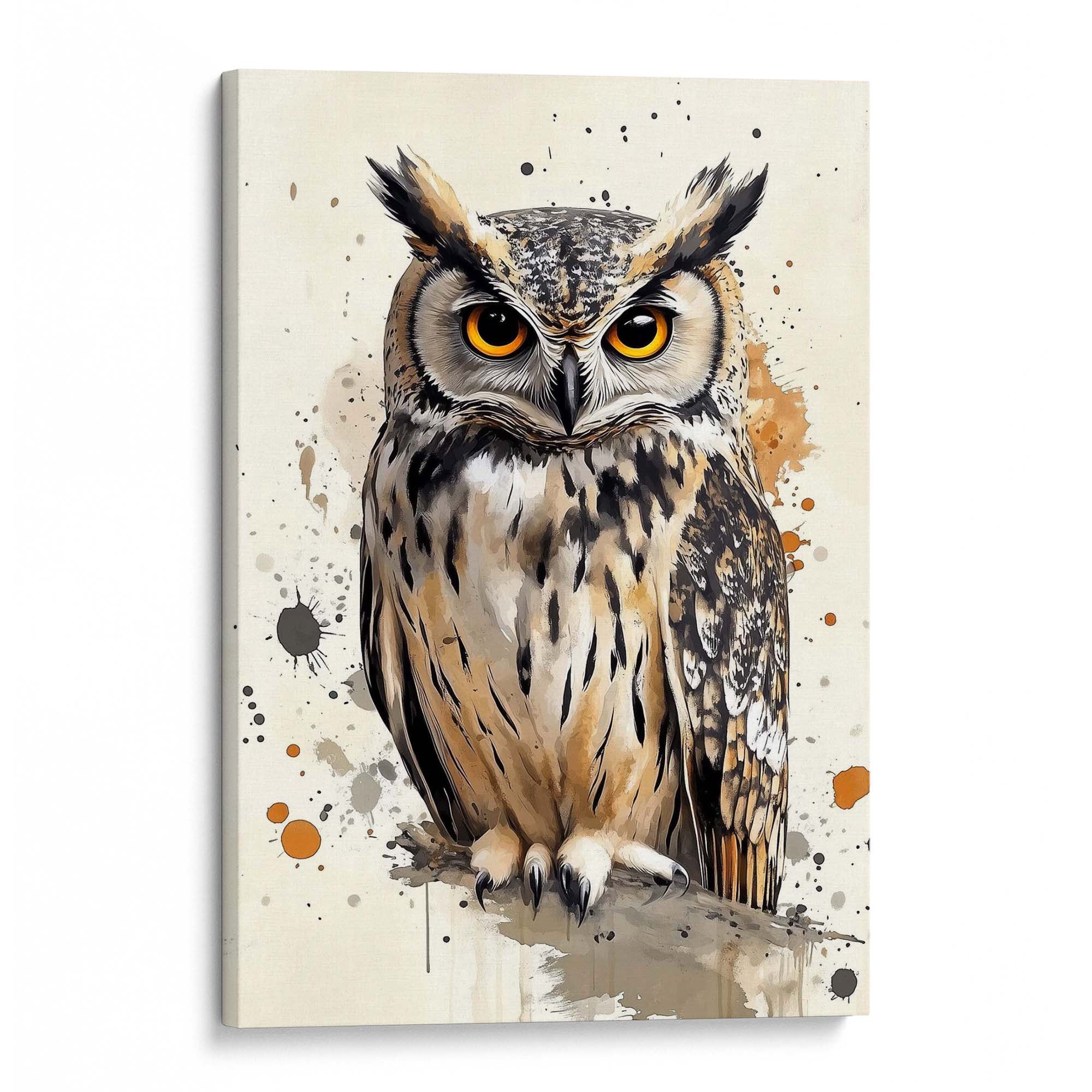 Amber Eye Owl Canvas Print Canvas Art Wildfrog Art