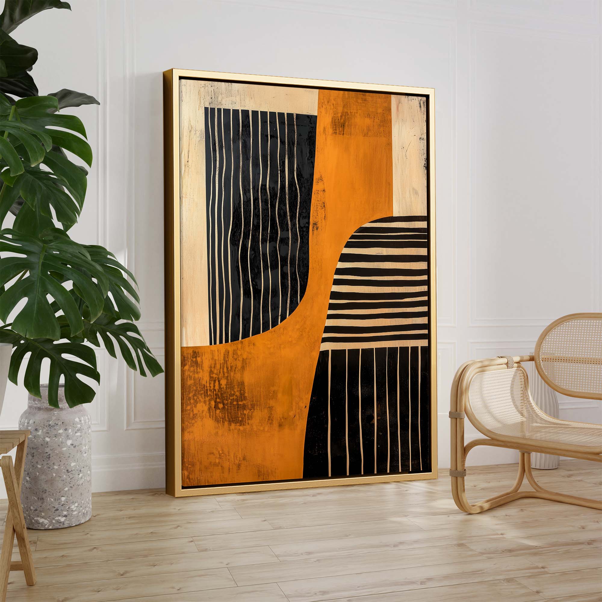 Amber Lines Canvas Print Canvas Art Wildfrog Art