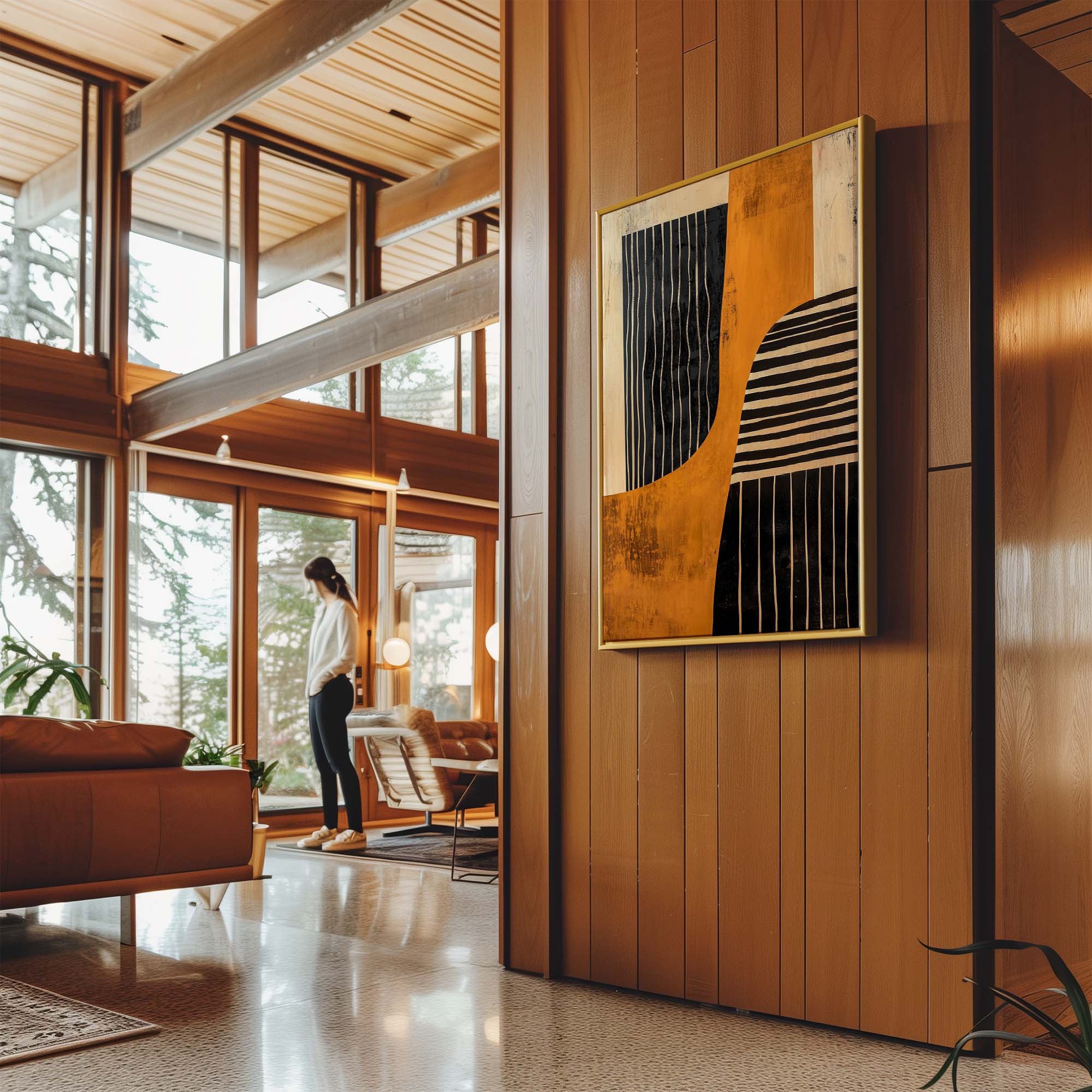 Amber Lines Canvas Print Canvas Art Wildfrog Art