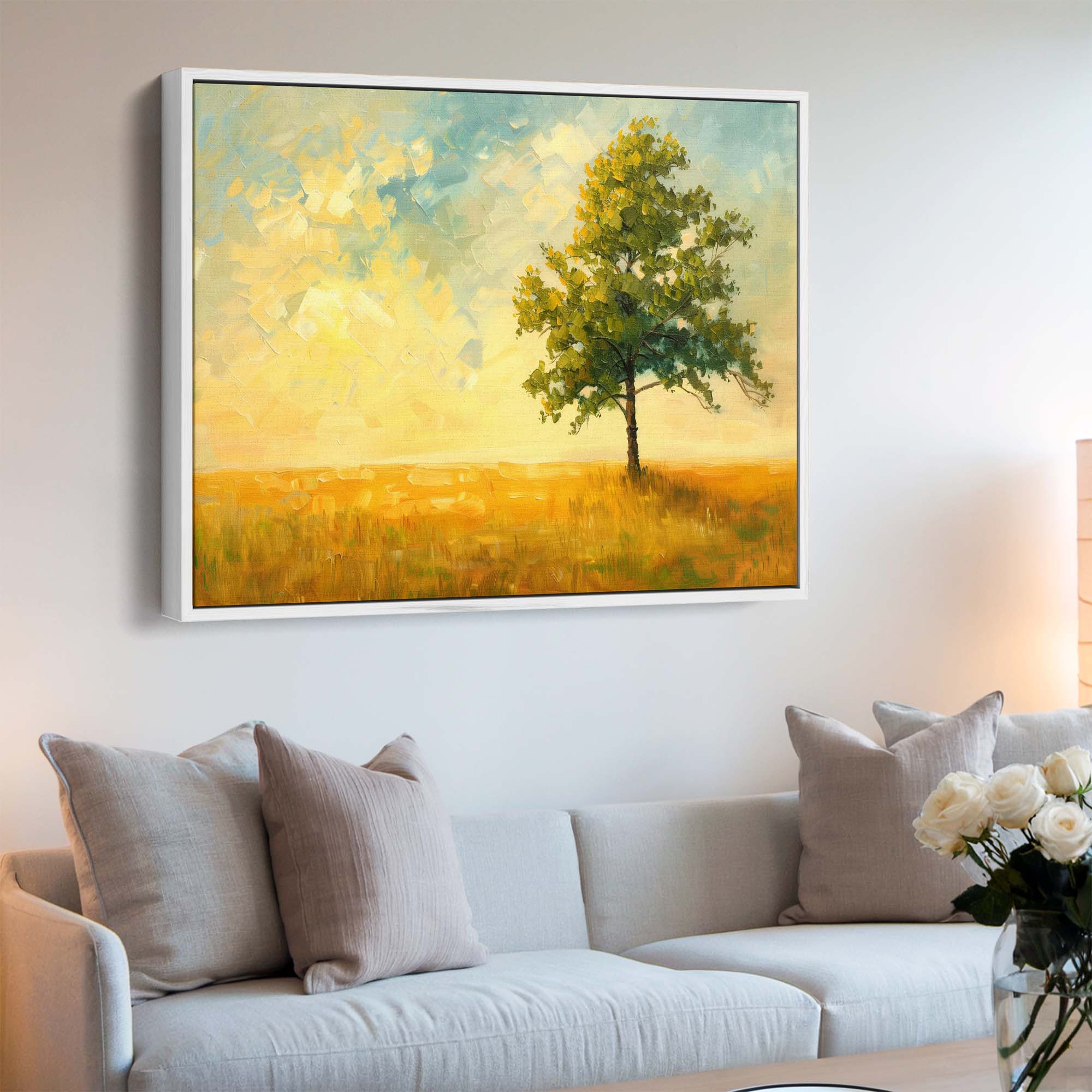 Amber Shade Grove Canvas Print